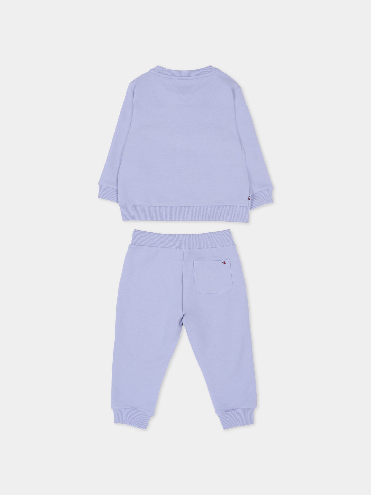 Completo sportivo celeste per neonato con logo,Tommy Hilfiger Junior,KN0KN02162 C5U