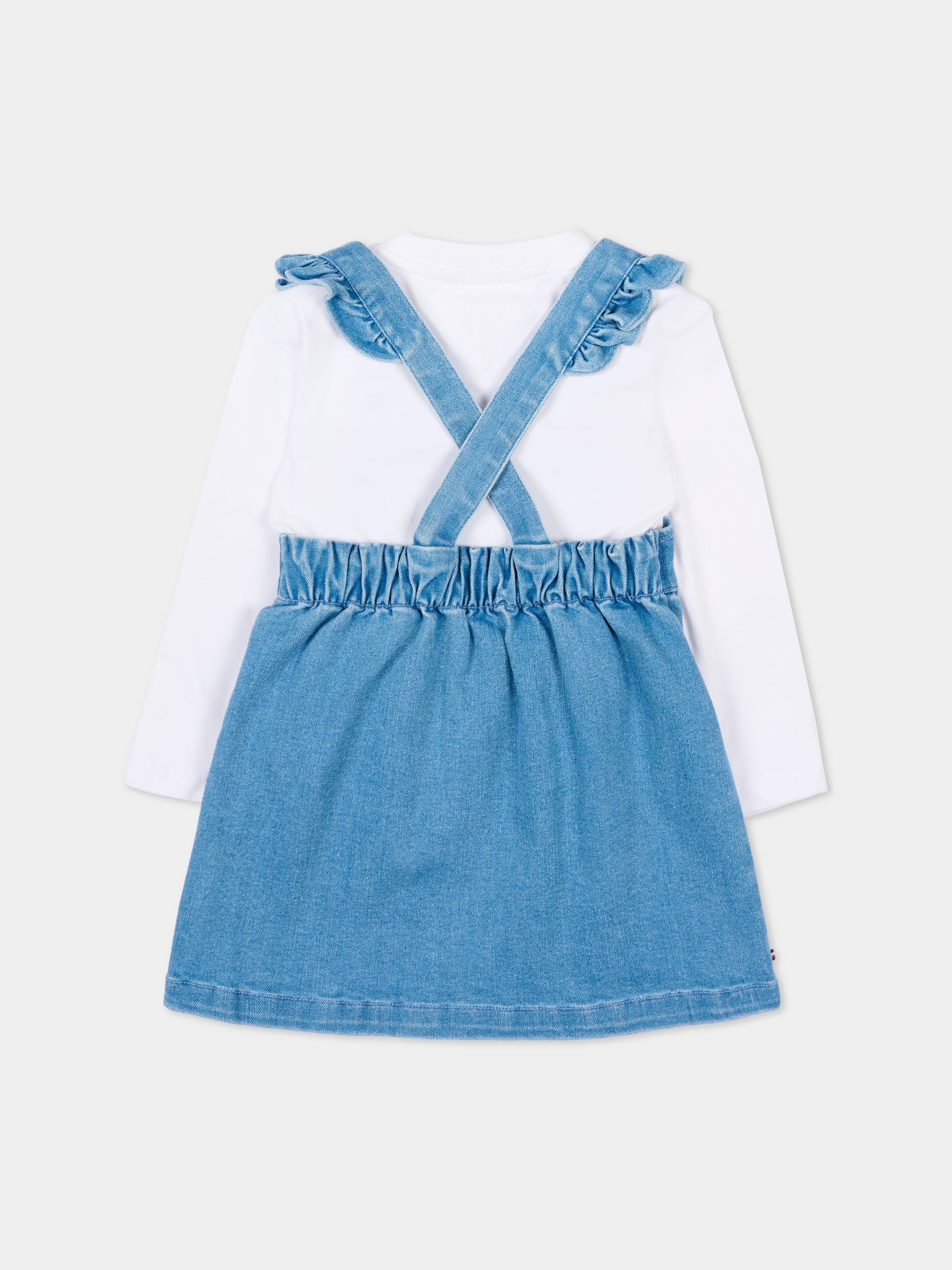 Salopette denim per neonata con T-shirt,Tommy Hilfiger Junior,KN0KN02200 1A4