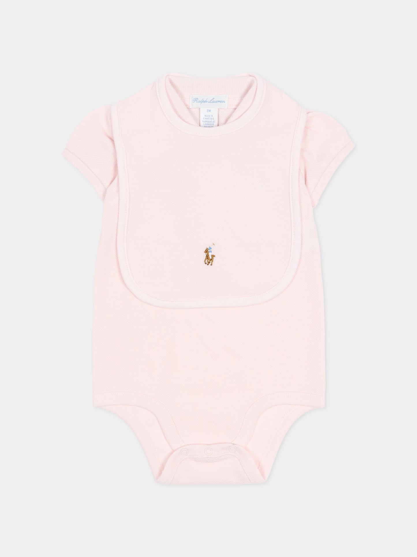 Set body rosa per neonata con cavallino,Ralph Lauren Kids,981613001