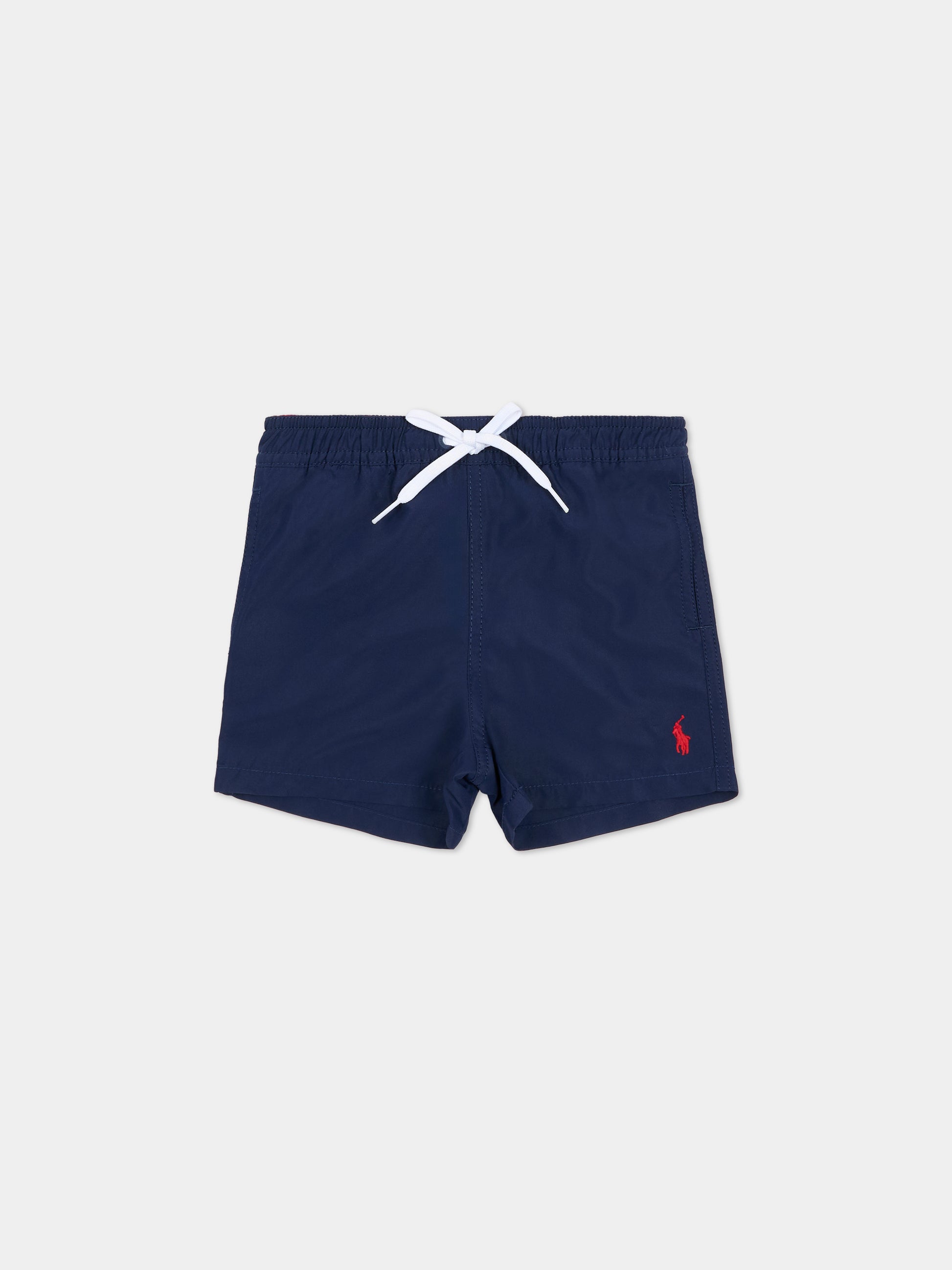 Boxer mare blu per neonato con cavallino,Ralph Lauren Kids,957810002