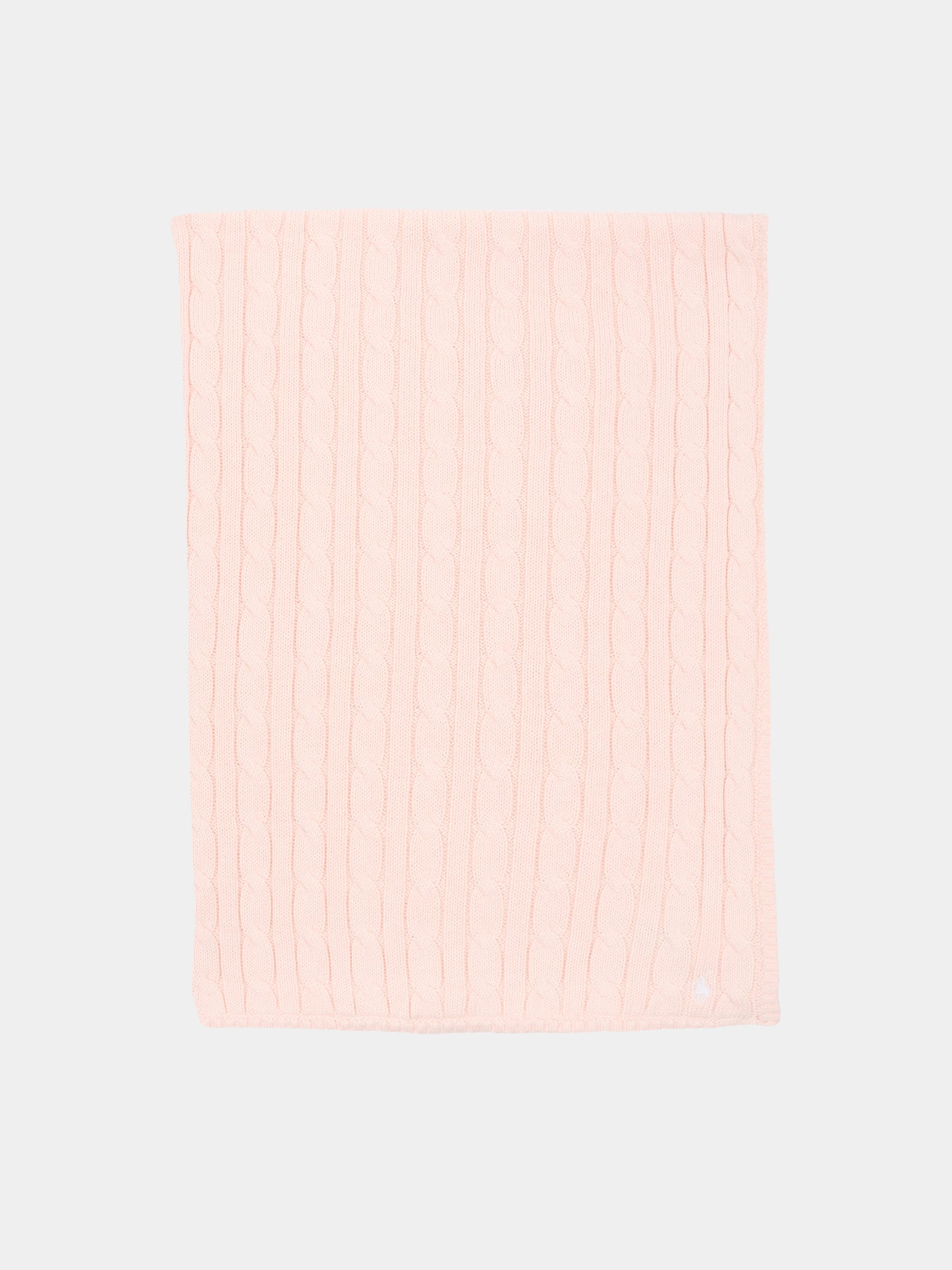 Coperta rosa per neonata con logo bianco,Ralph Lauren Kids,966893003