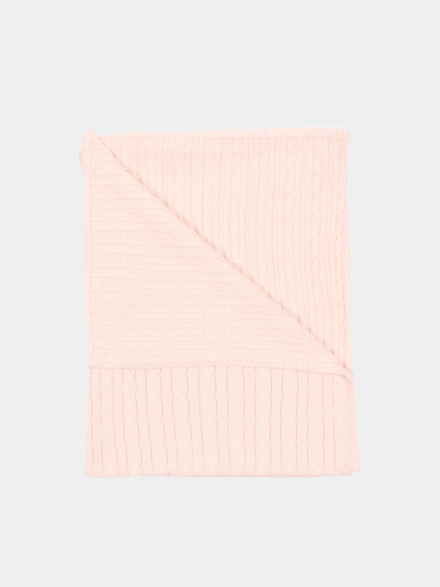 Coperta rosa per neonata con logo bianco,Ralph Lauren Kids,966893003