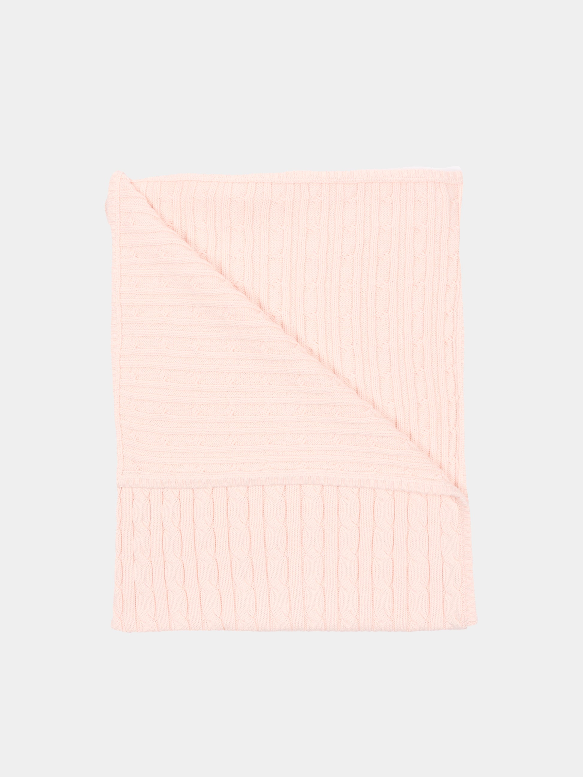 Coperta rosa per neonata con logo bianco,Ralph Lauren Kids,966893003