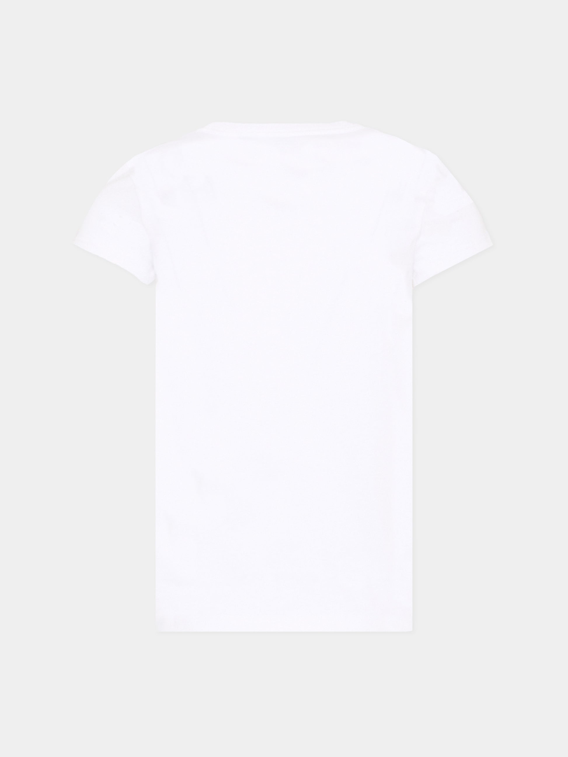T-shirt bianca per bambina con Polo Bear,Ralph Lauren Kids,A98403001