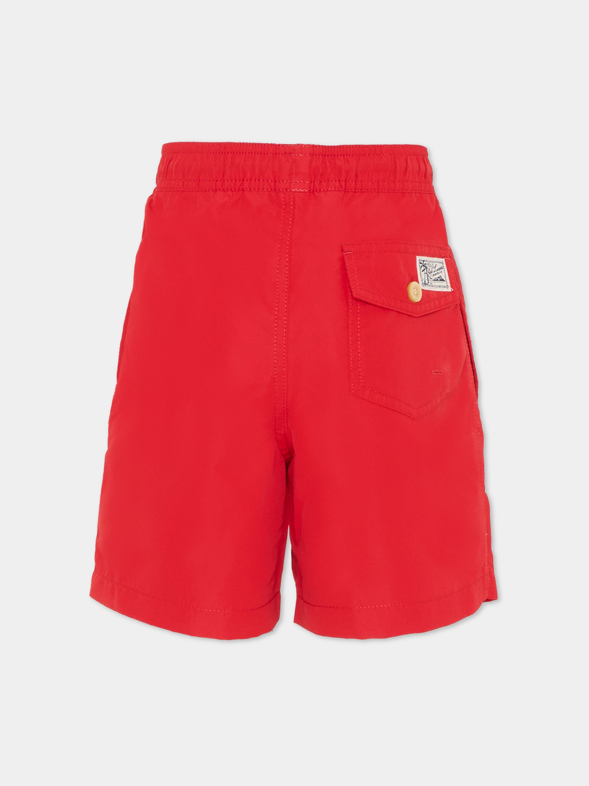 Boxer mare rosso per bambino con cavallino,Ralph Lauren Kids,957810001