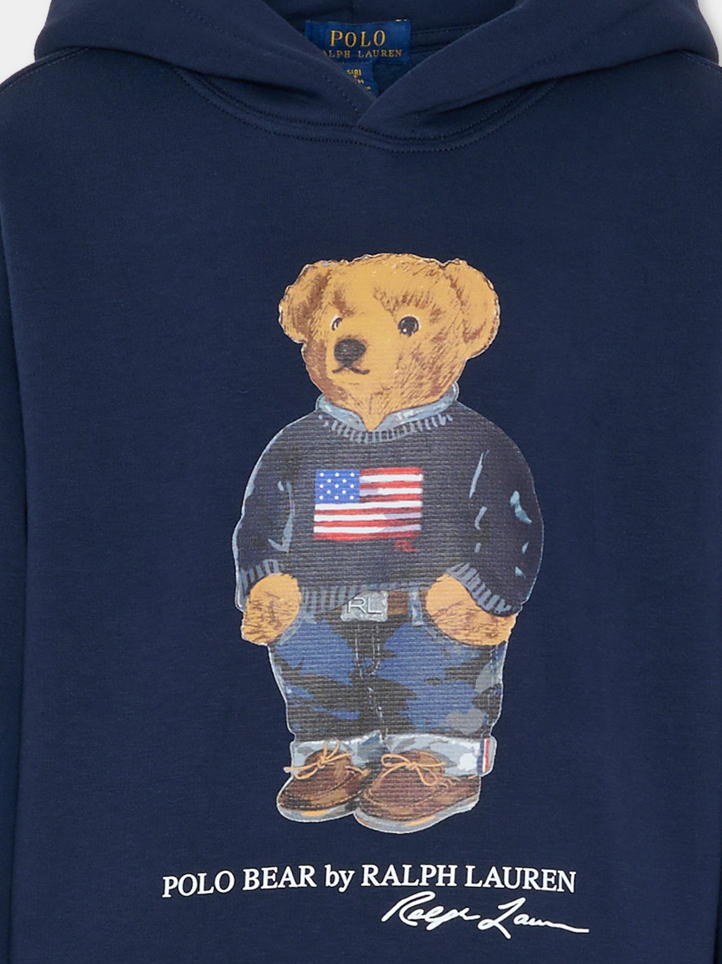 Felpa blu per bambino con Polo Bear,Ralph Lauren Kids,A10529001