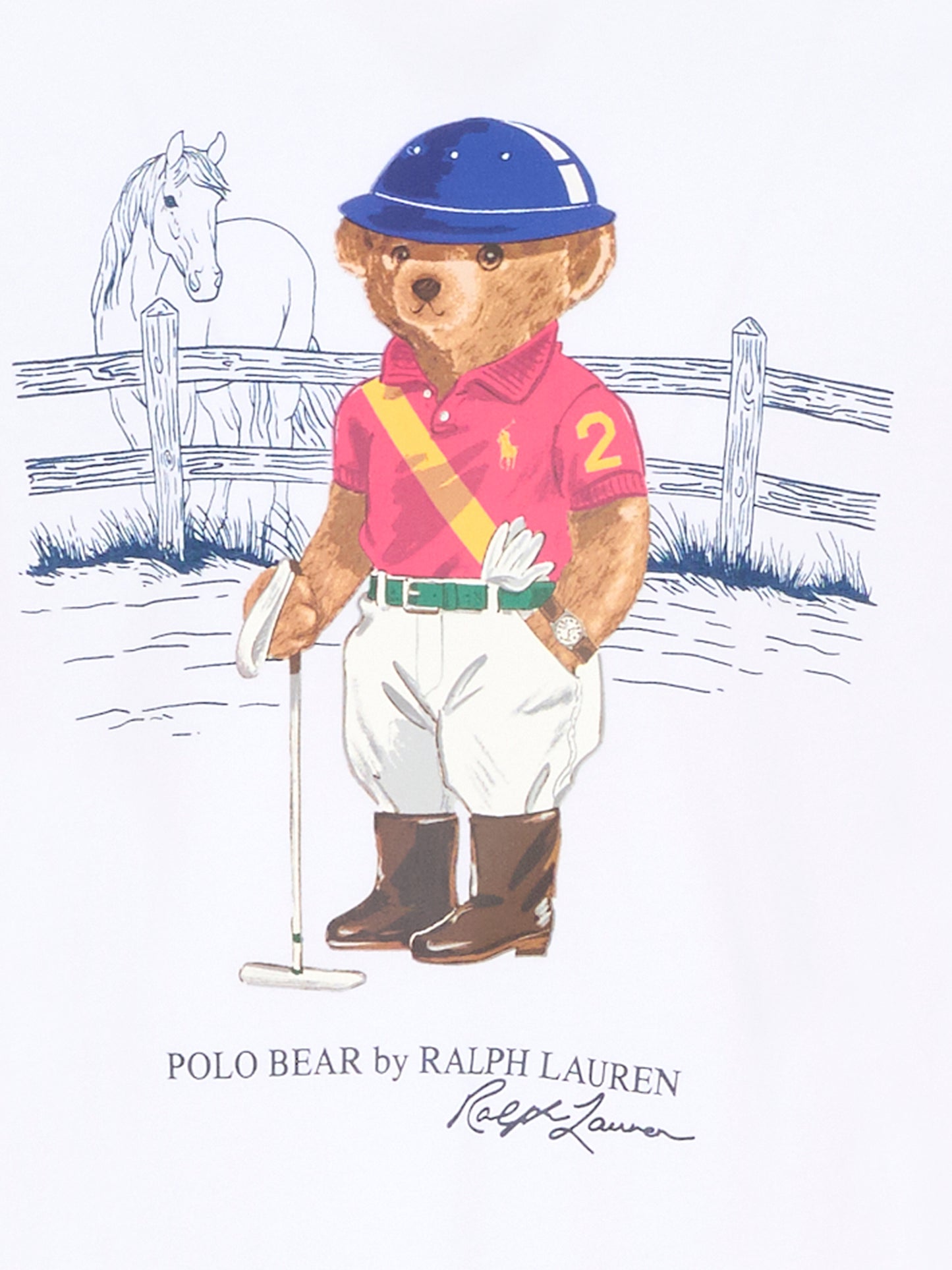 T-shirt bianca per bambina con Polo Bear,Ralph Lauren Kids,A96120001