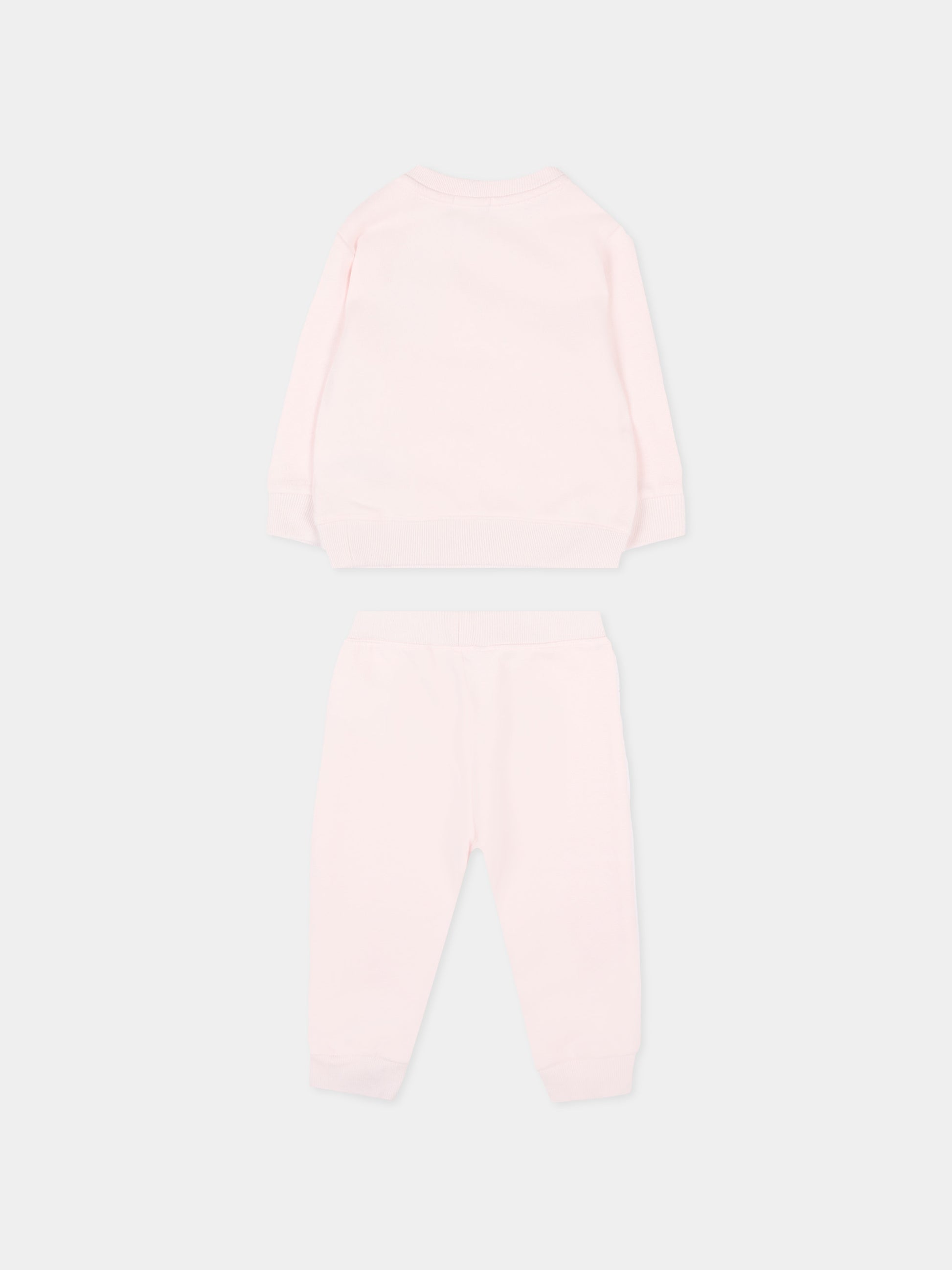 Completo sportivo rosa per neonata con Polo Bear,Ralph Lauren Kids,P02078002
