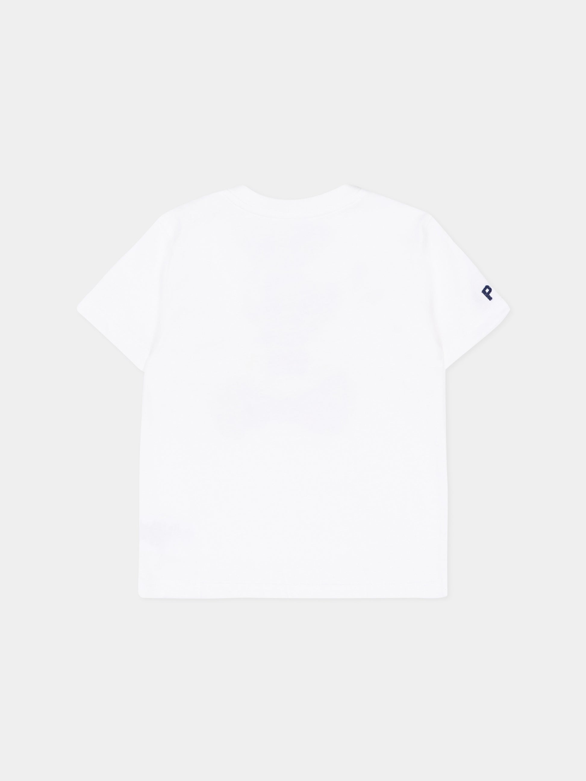 T-shirt bianca per neonato con Polo Bear,Ralph Lauren Kids,844731001