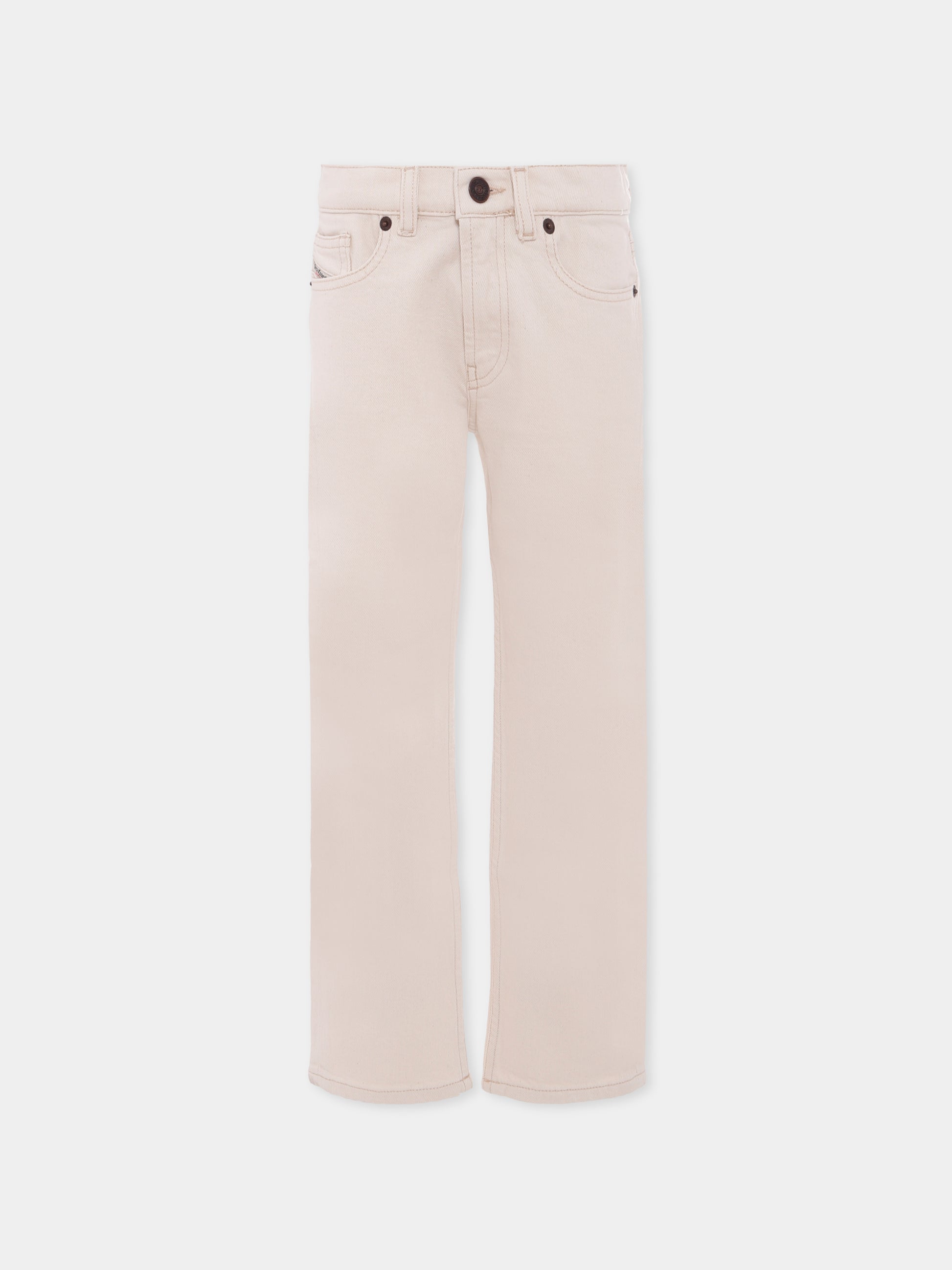 Jeans avorio per bambino con logo,Diesel,J00808 KXBDB K101