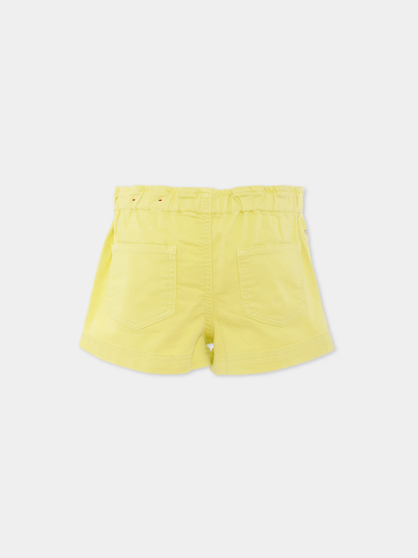 Shorts verde per bambina con logo,Diesel,J01853 KXBKU K235