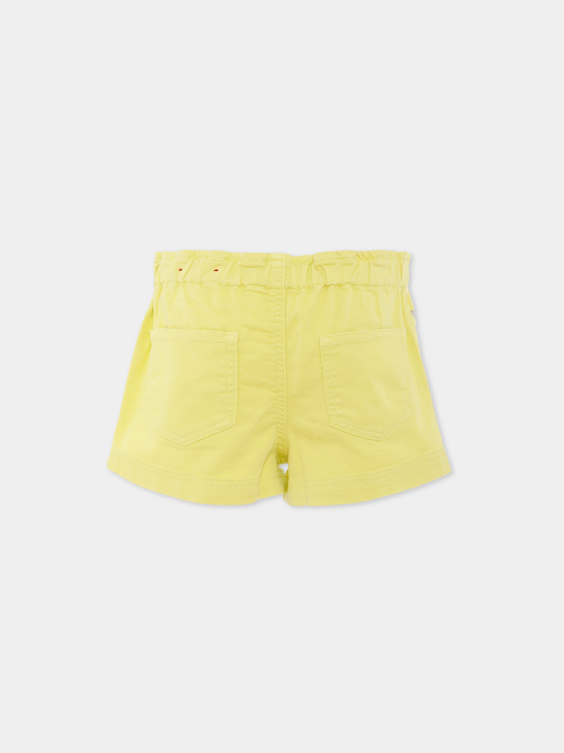 Shorts verde per bambina con logo,Diesel,J01853 KXBKU K235