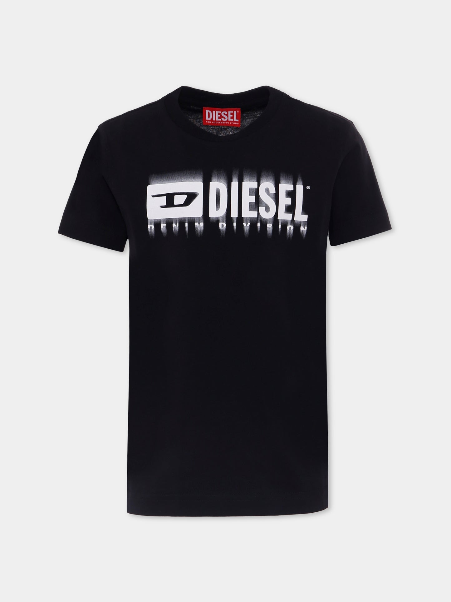 T-shirt nero per bambino con logo,Diesel,J02033 00YI9 K900