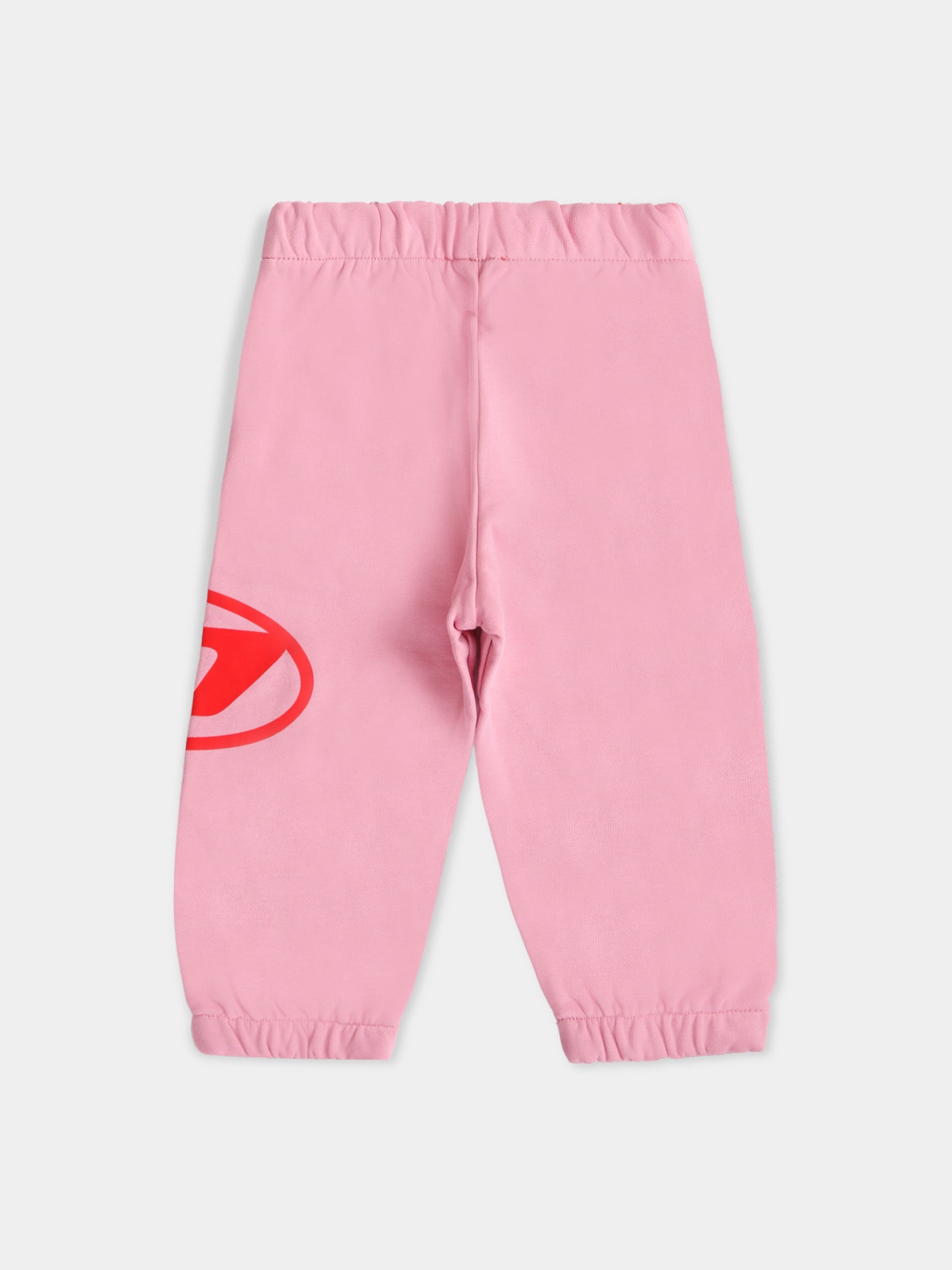 Pantaloni rosa per neonata con logo,Diesel,K00506 KYAVF K325