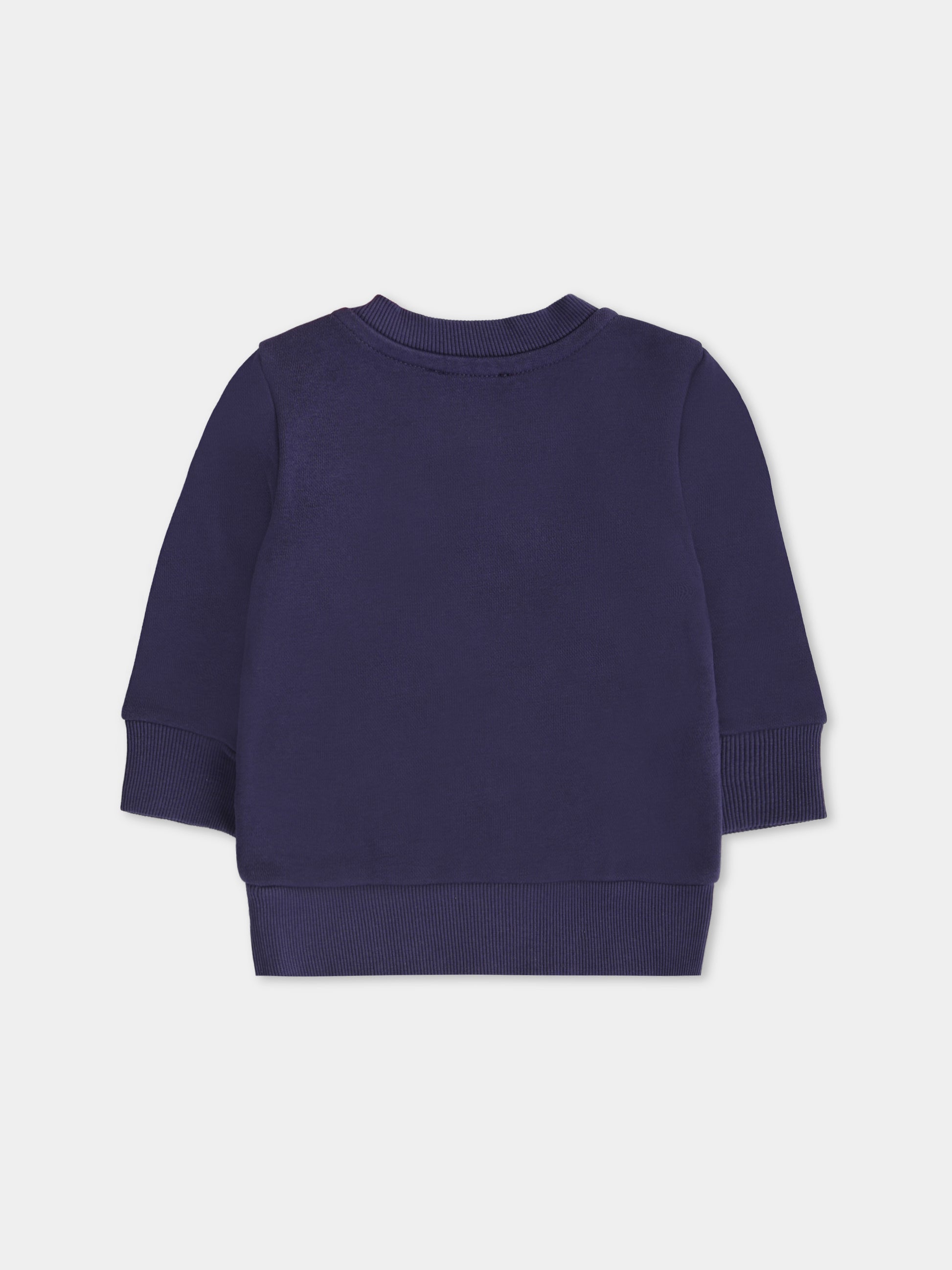 Felpa blu per neonato con stampa spazio,Diesel,K00582 KYAYT K8AT