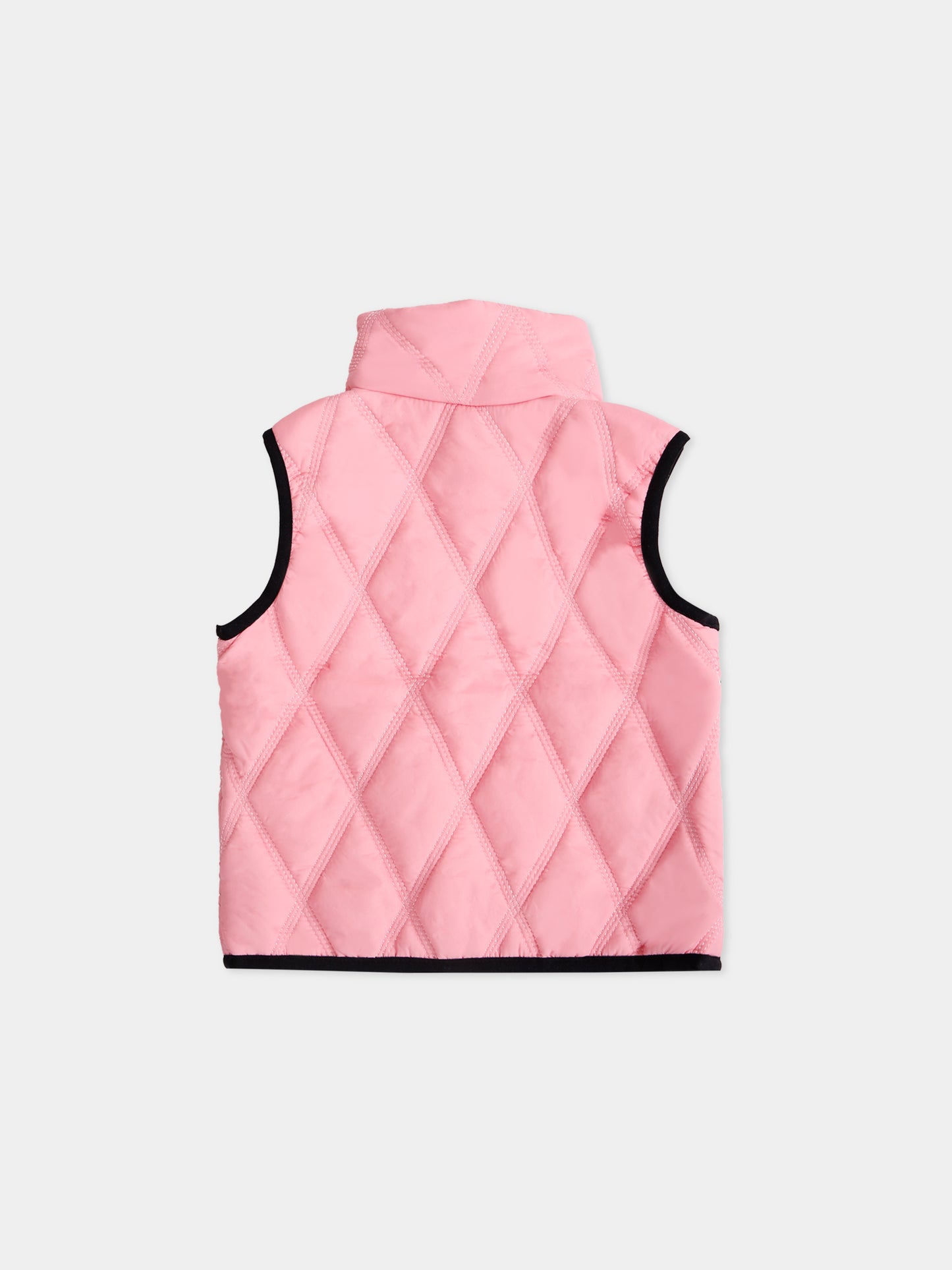 Gilet rose pour bébé fille avec logo