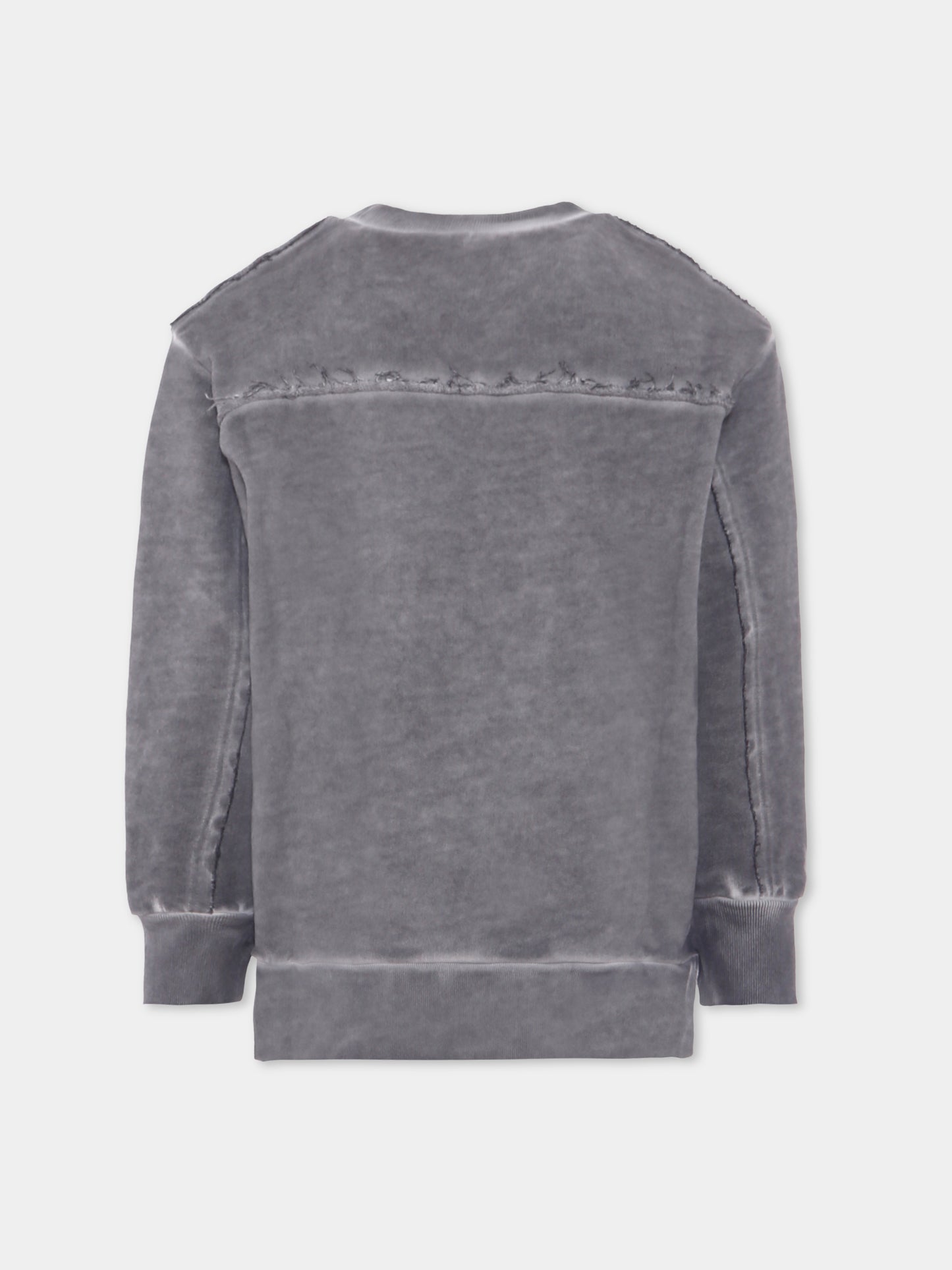 Felpa marrone per bambino con logo,N°21 Kids,N21970 N0373 0N924