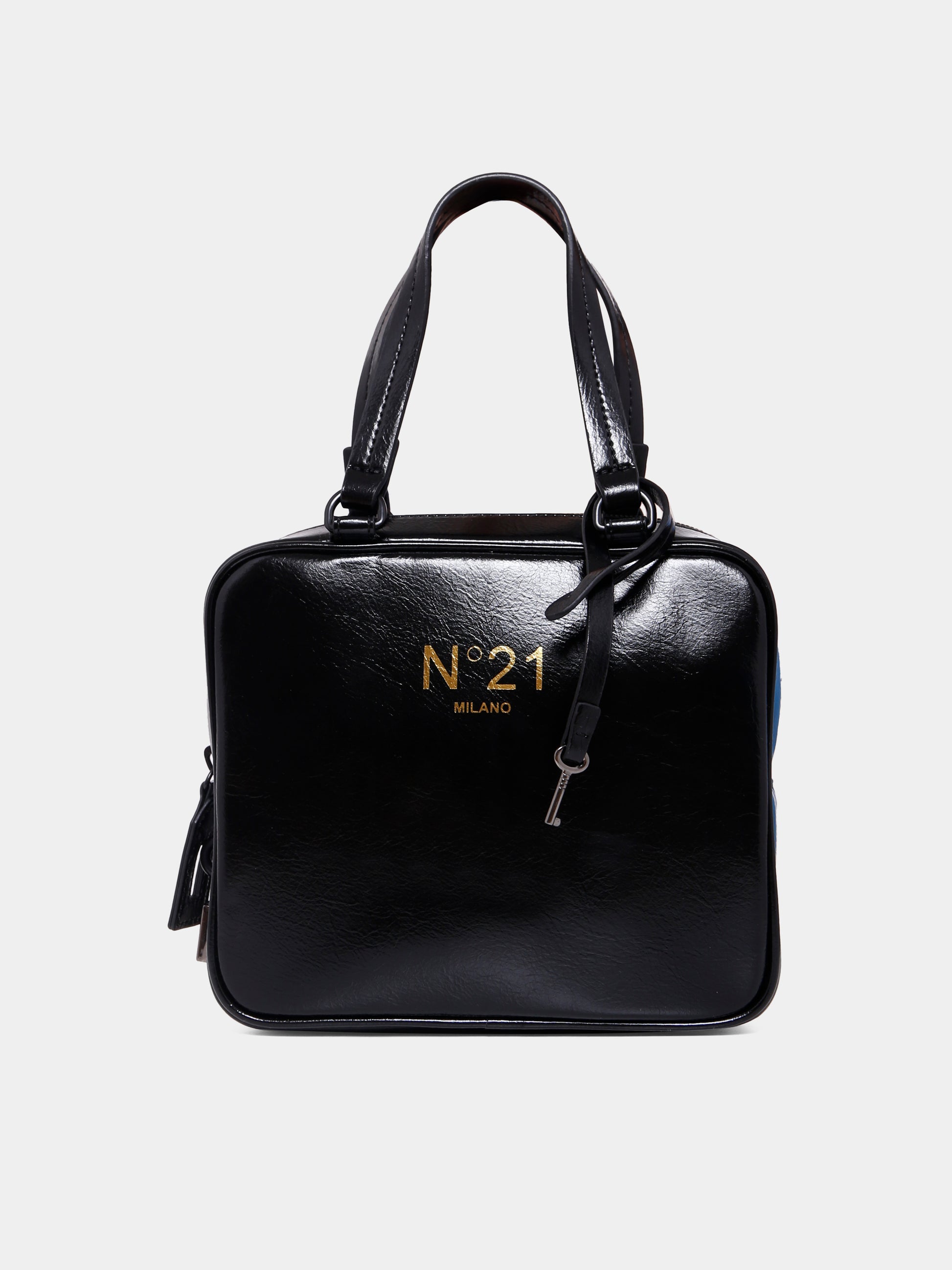 Borsa nera per bambina con logo,N°21 Kids,N21A34 N0246 0N900