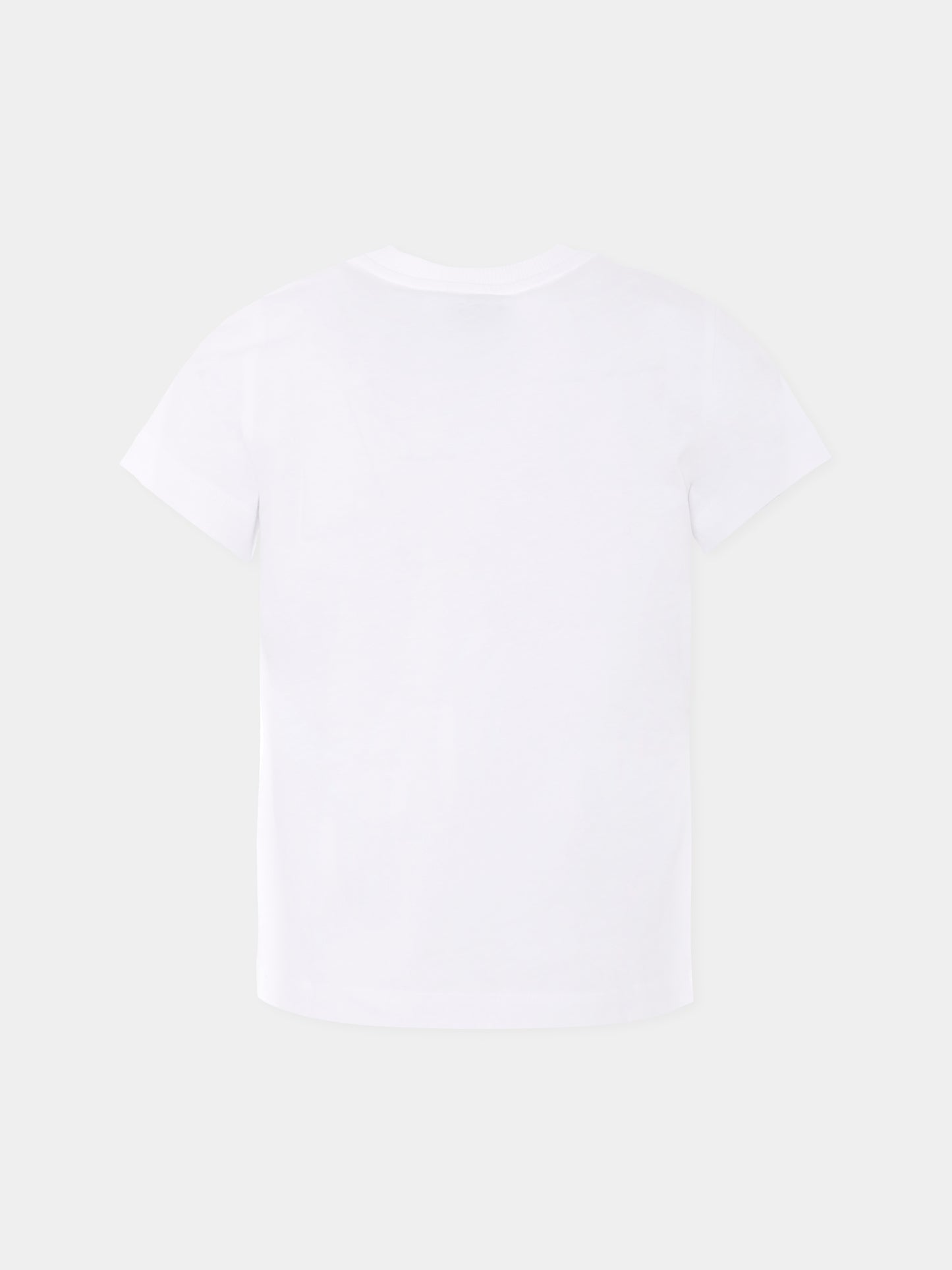 T-shirt bianca per bambini con Teddy Bear e stampa spiaggia,Moschino Kids,H7M04K LAA01 10101