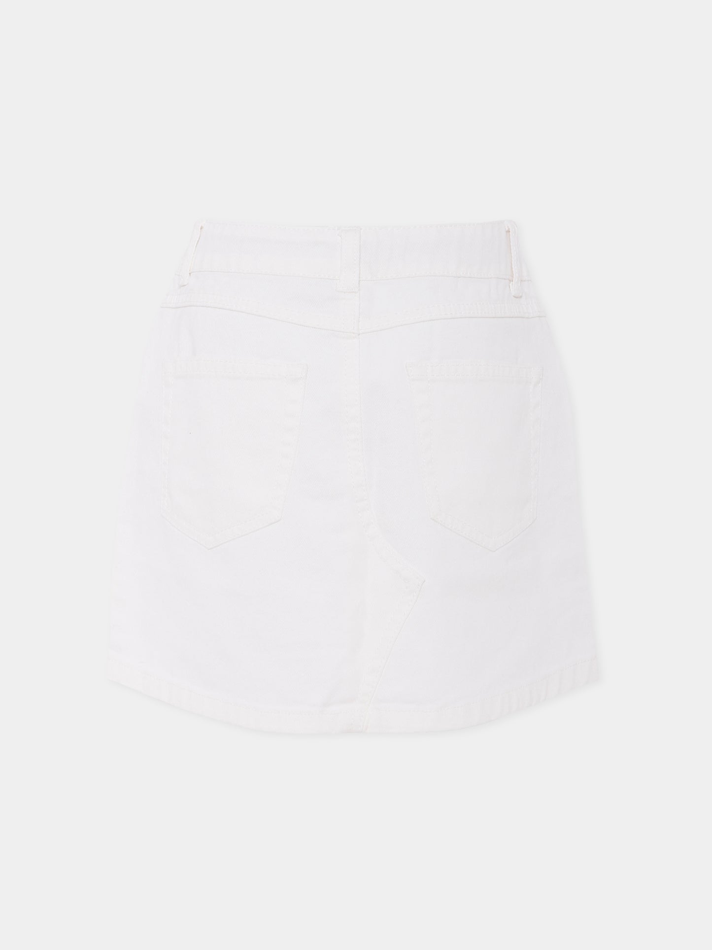 Gonna avorio per bambina con Teddy Bear e cuore,Moschino Kids,HAJ03M LOA14 10063