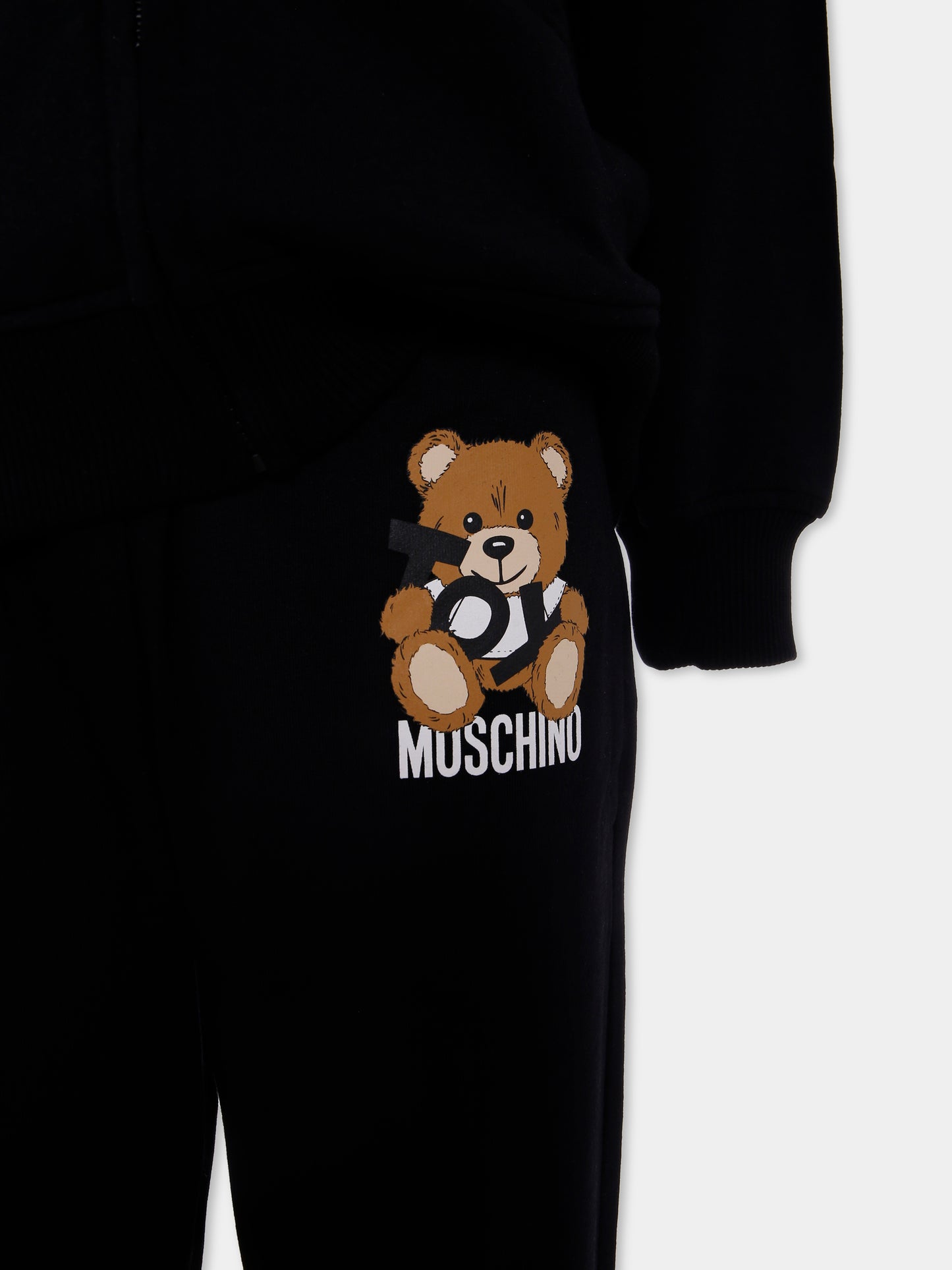 Completo nero per bambini con Teddy Bear,Moschino Kids,HMK03M LCA19 60100