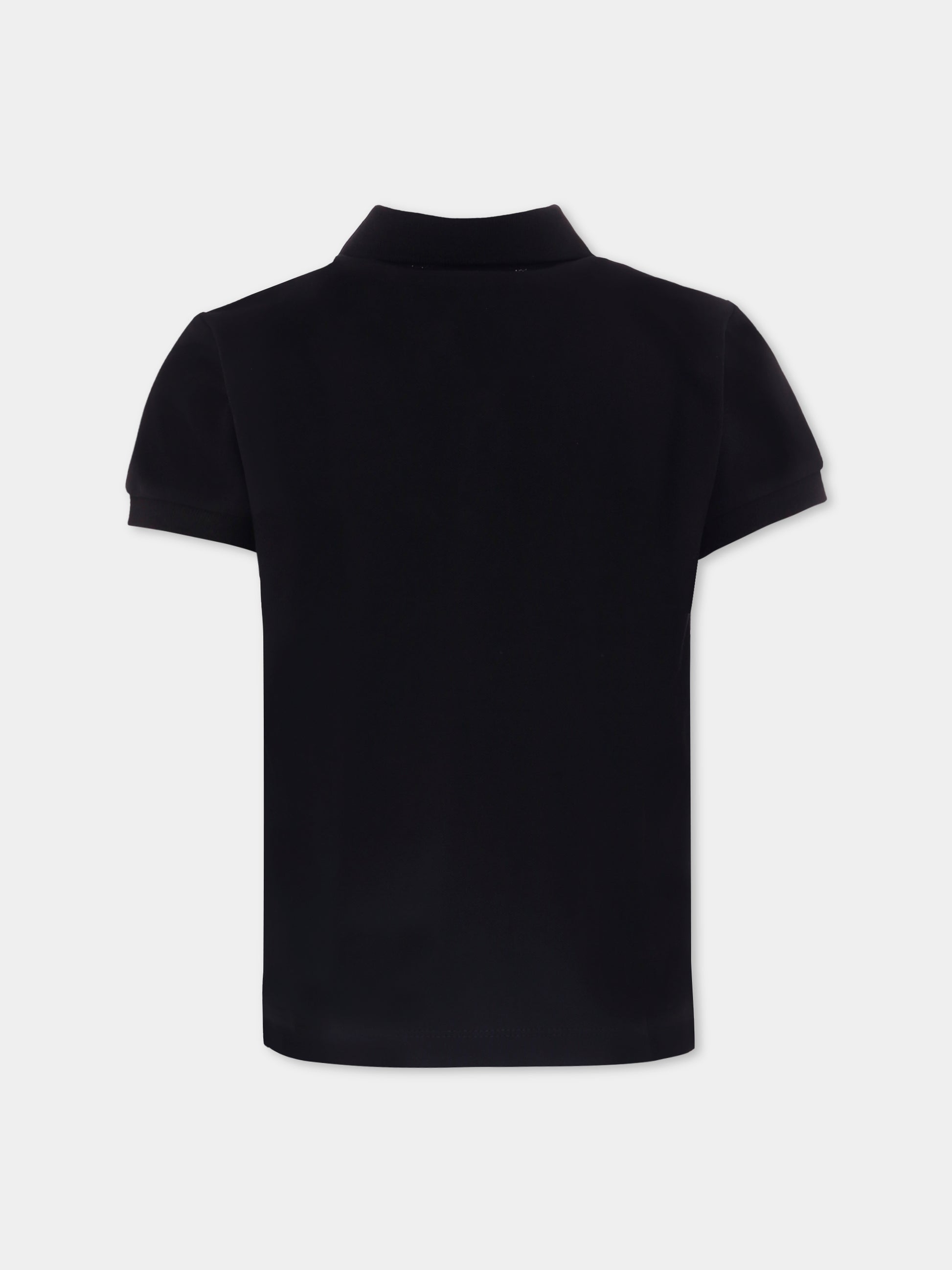 Polo nera per bambino con Teddy Bear,Moschino Kids,HRM03Y LFA01 60100