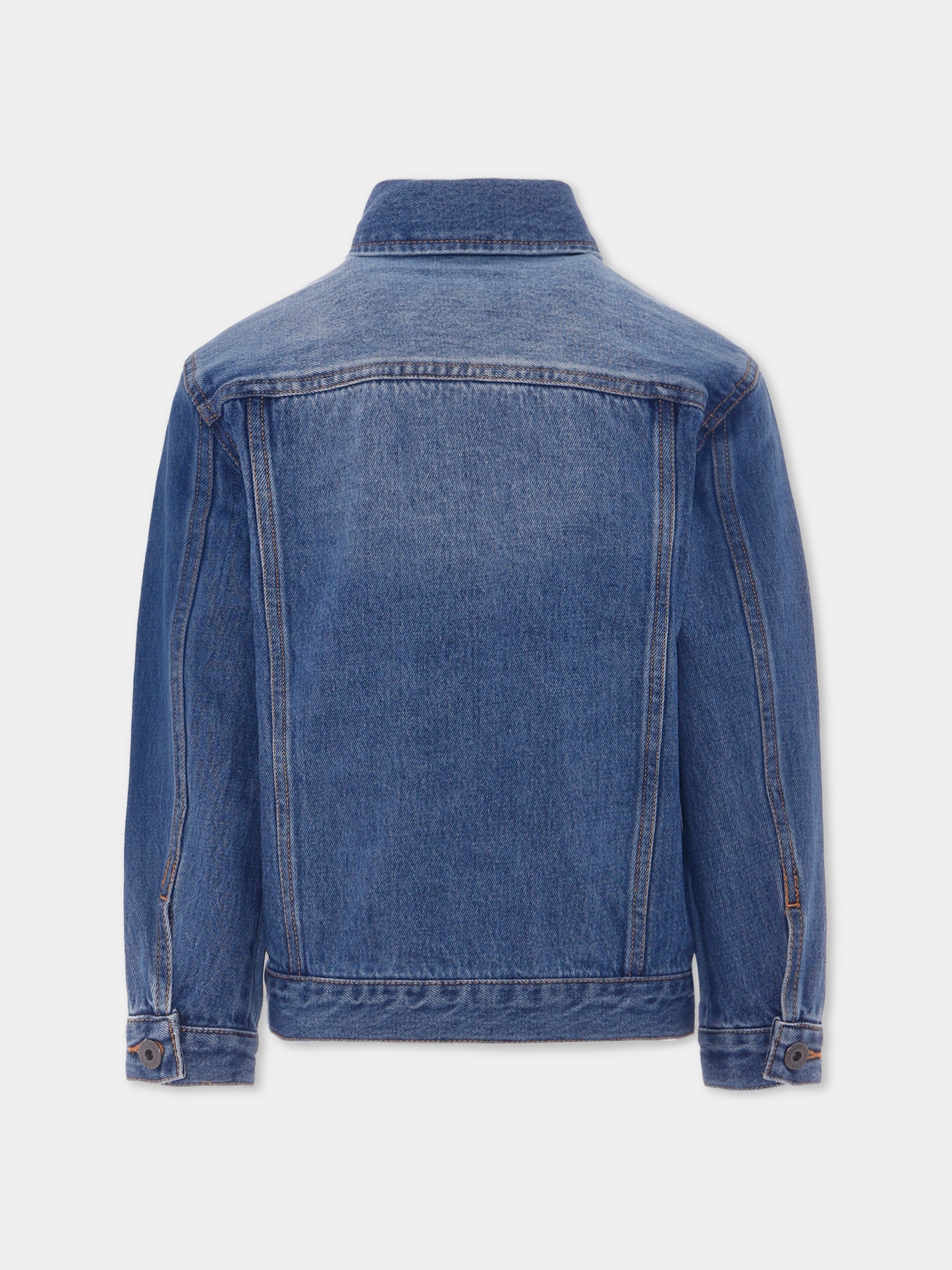 Giubbotto di jeans denim per bambini con Teddy Bear,Moschino Kids,HUS057 L0E35 40278