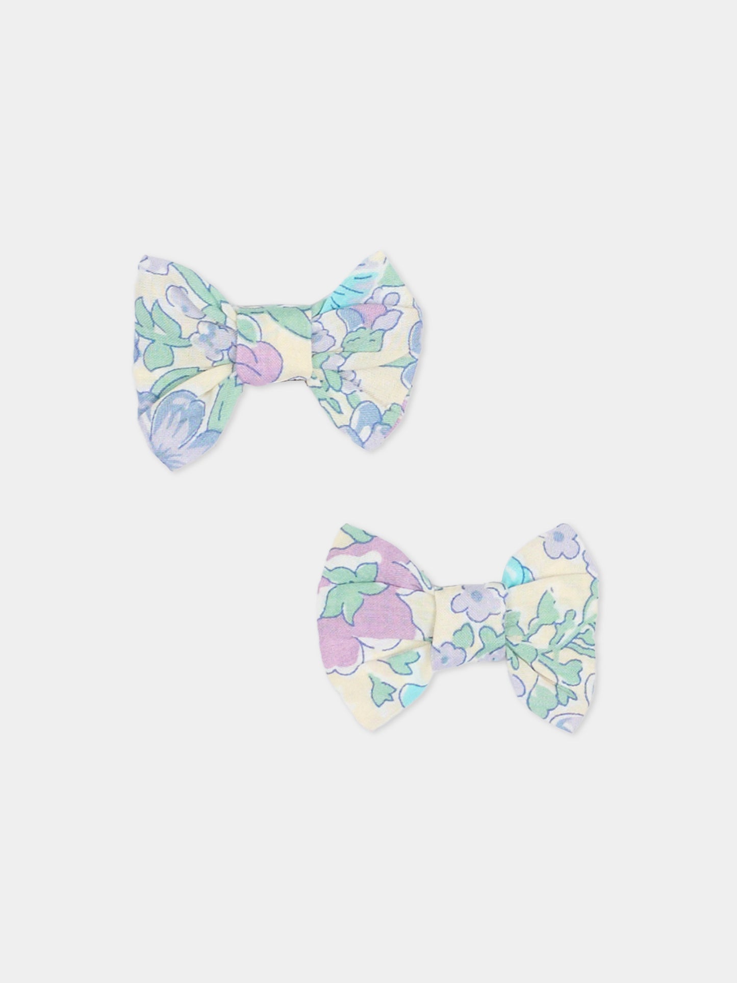 Set fermagli multicolor per bambina con stampa floreale,Bonpoint,C06GHAW00001 556