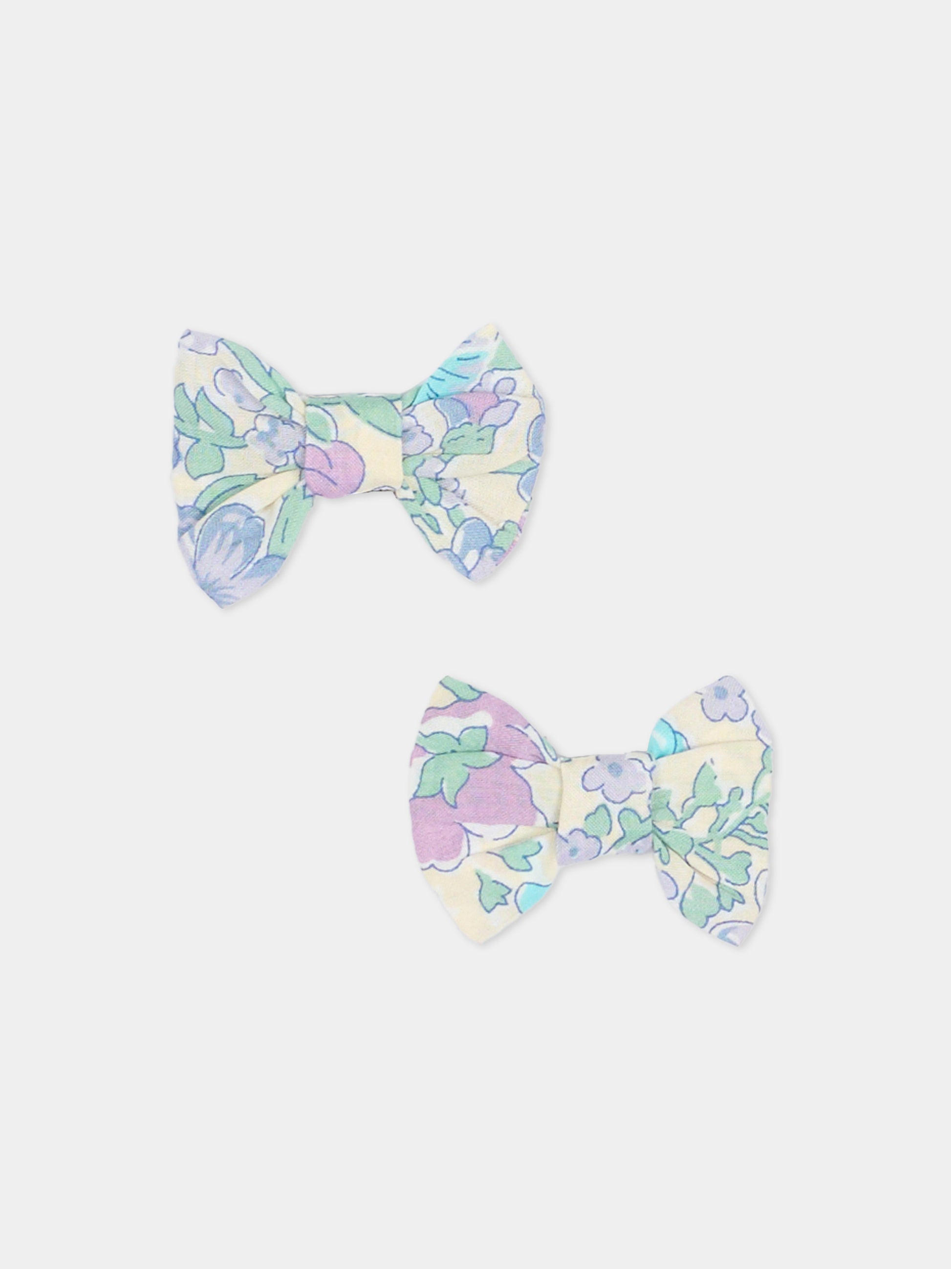 Set fermagli multicolor per bambina con stampa floreale,Bonpoint,C06GHAW00001 556