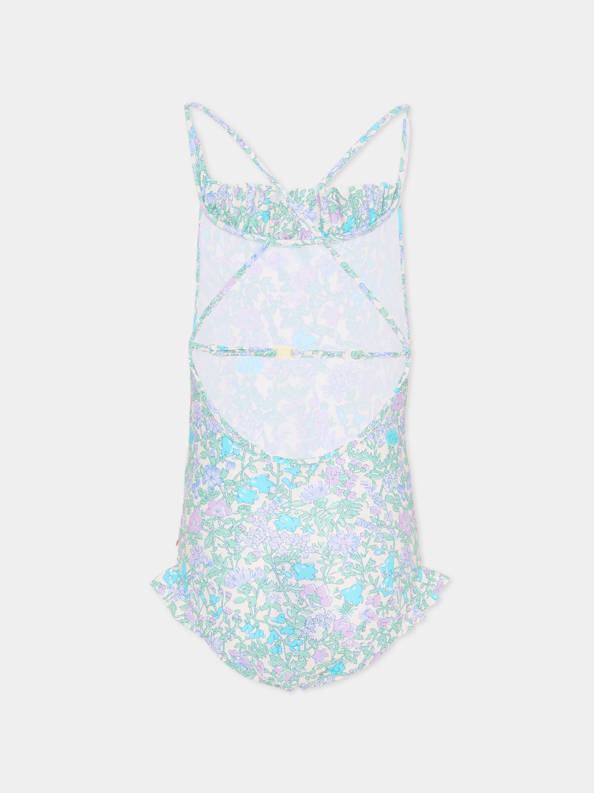 Costume intero multicolor per bambina con stampa floreale,Bonpoint,C06GSSW00001 556