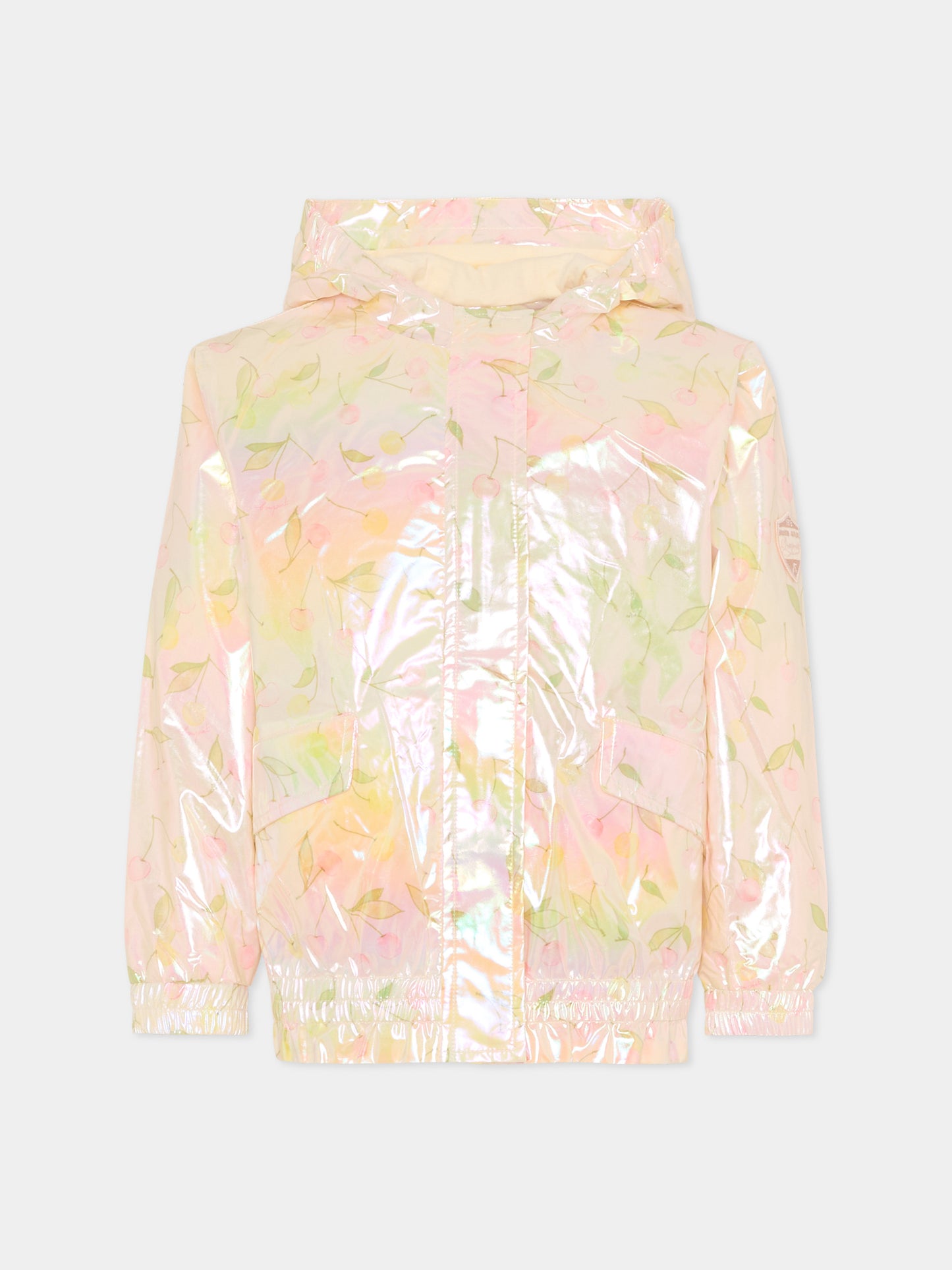 Giubbotto rosa per bambina con ciliegie,Bonpoint,S06GOUW00004 625