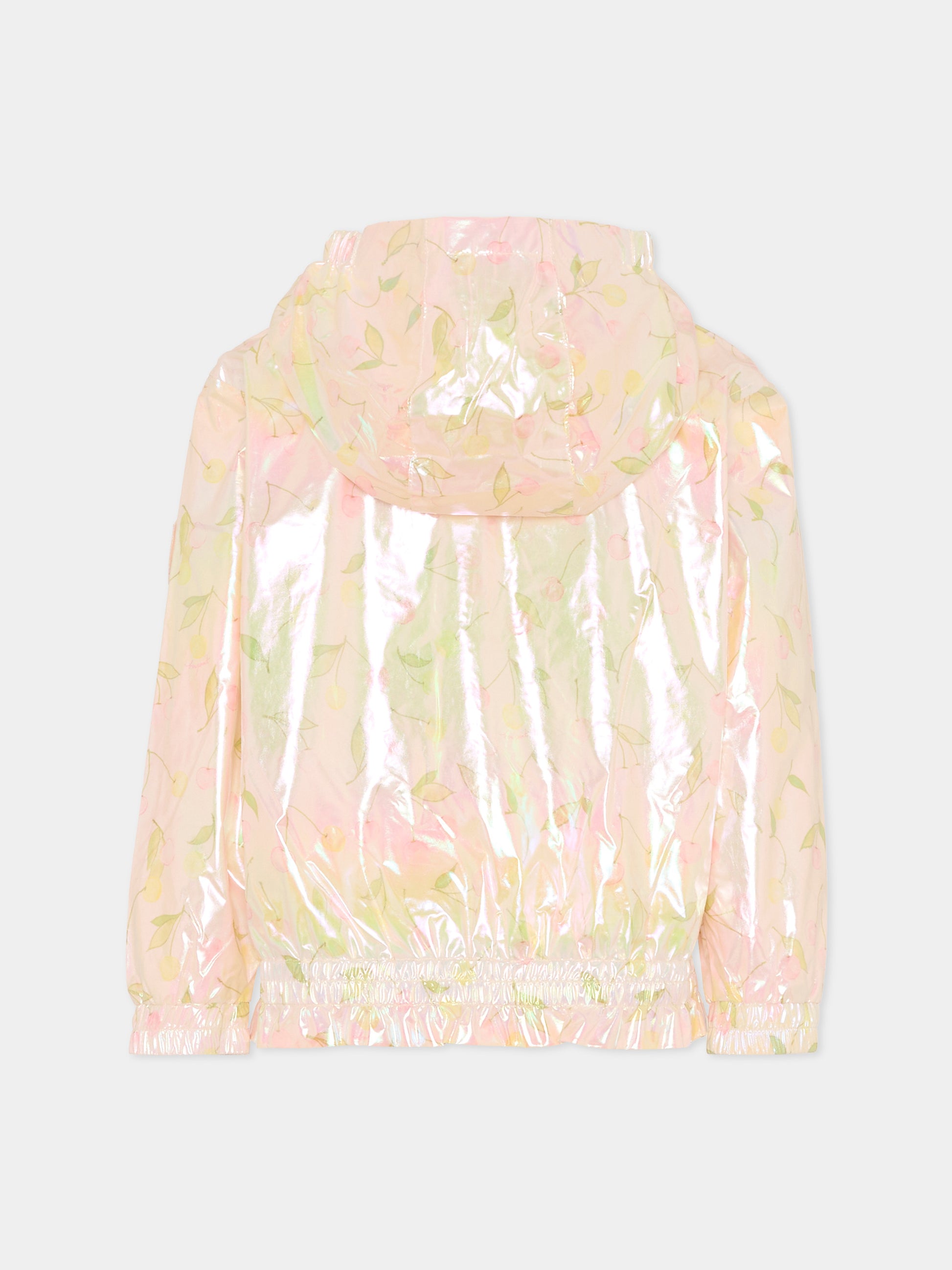 Giubbotto rosa per bambina con ciliegie,Bonpoint,S06GOUW00004 625