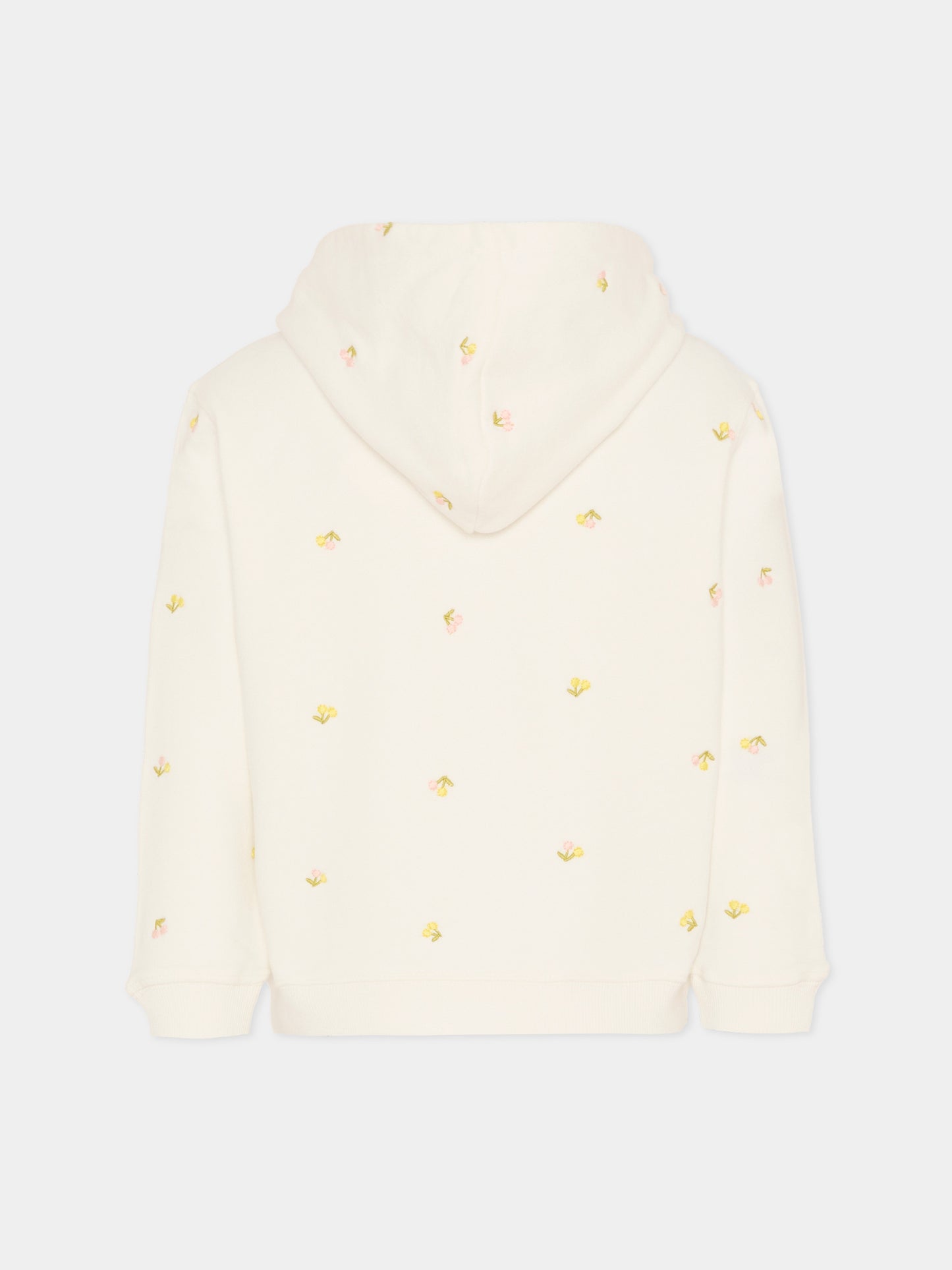 Felpa avorio per bambina con ciliegie,Bonpoint,S06GSWK00002 603