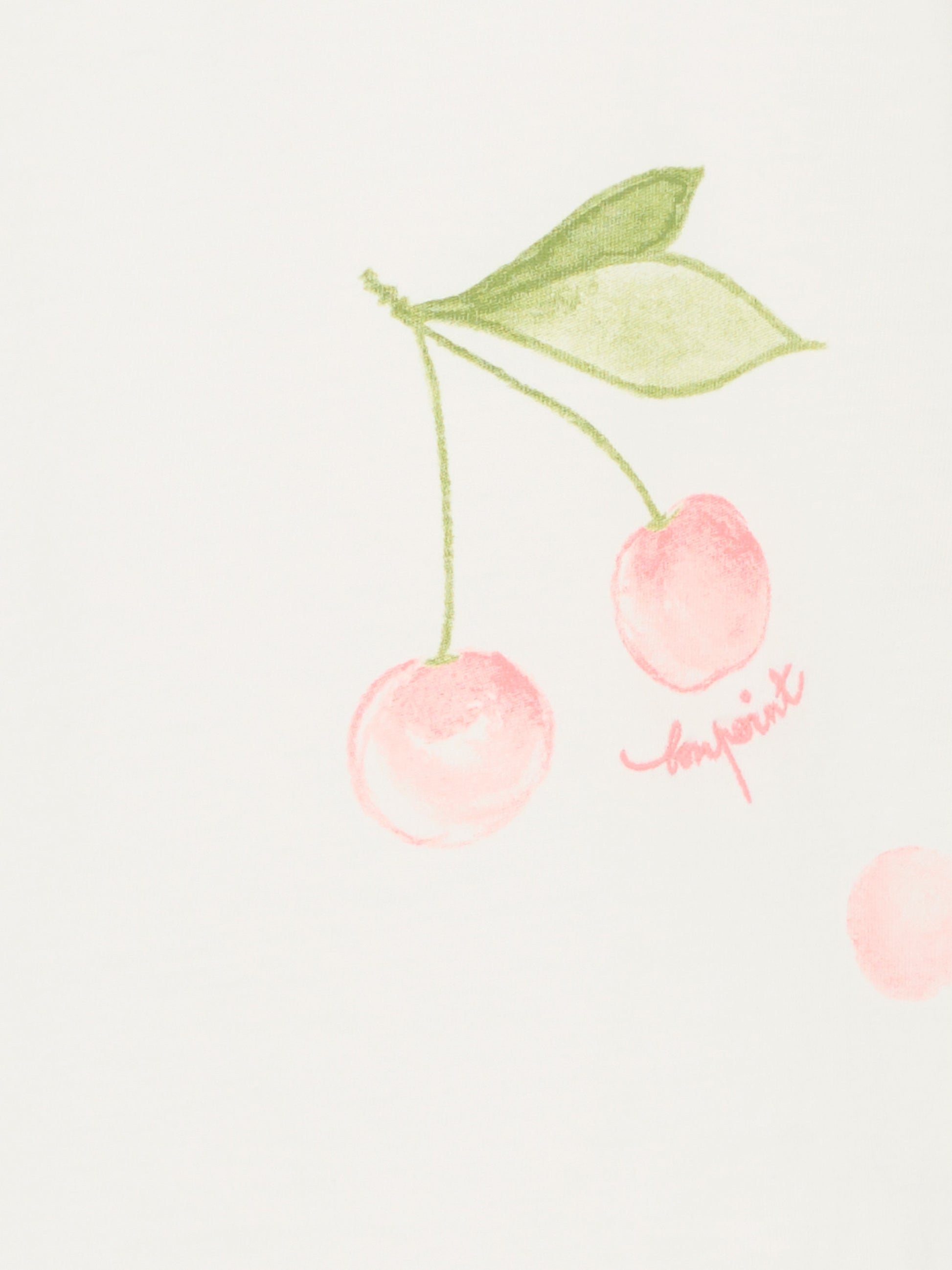 T-shirt avorio per bambina con ciliegie,Bonpoint,S06GTSK00001 102