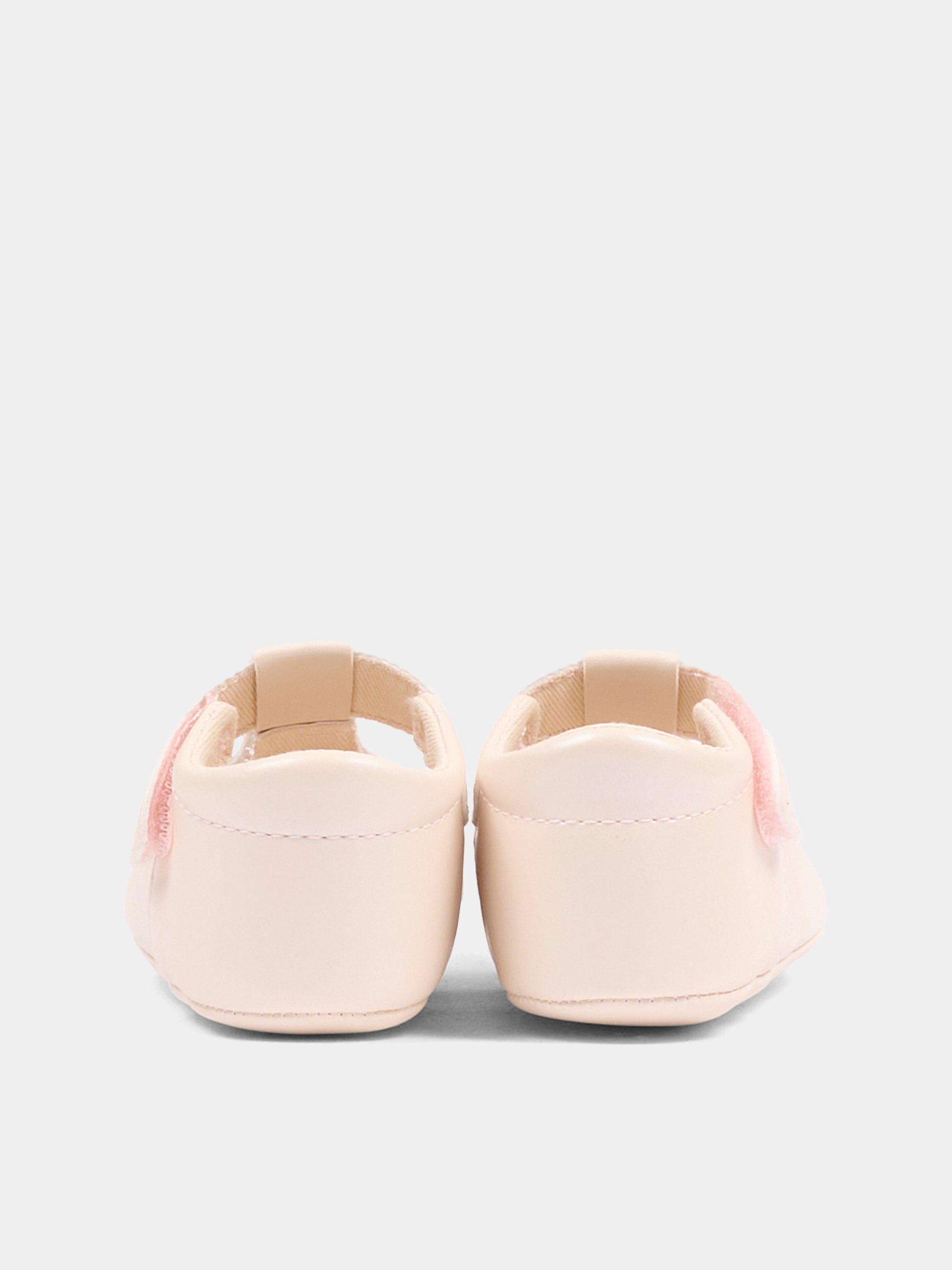 Ballerine rosa per neonata con logo in lurex,Calvin Klein Kids,V0A3 83200 1904302