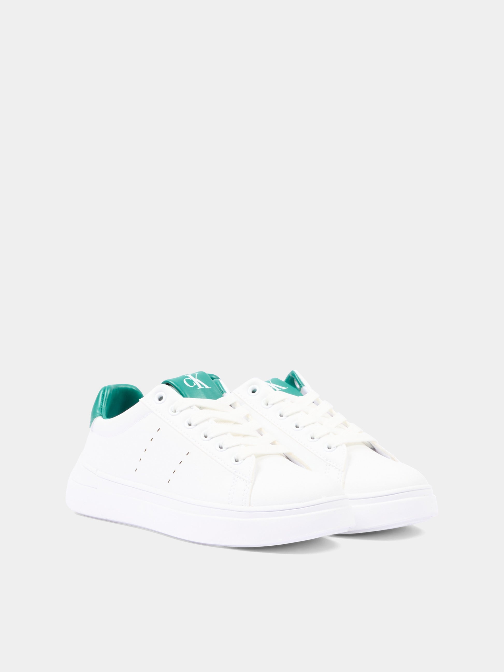 Sneakers bianche per bambino con logo,Calvin Klein Kids,V3X9 83301 1355X165