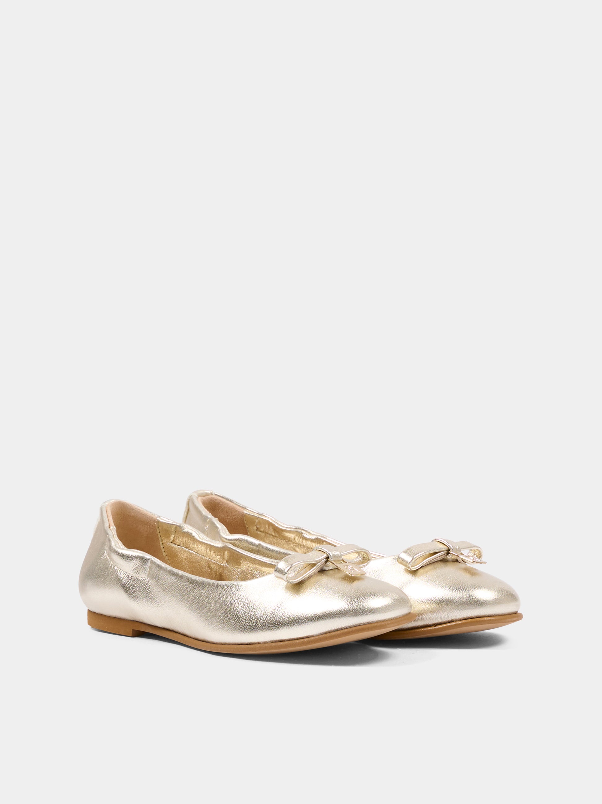 Ballerine oro per bambina con fiocco,Tommy Hilfiger Junior,T4A3 34415 0504514