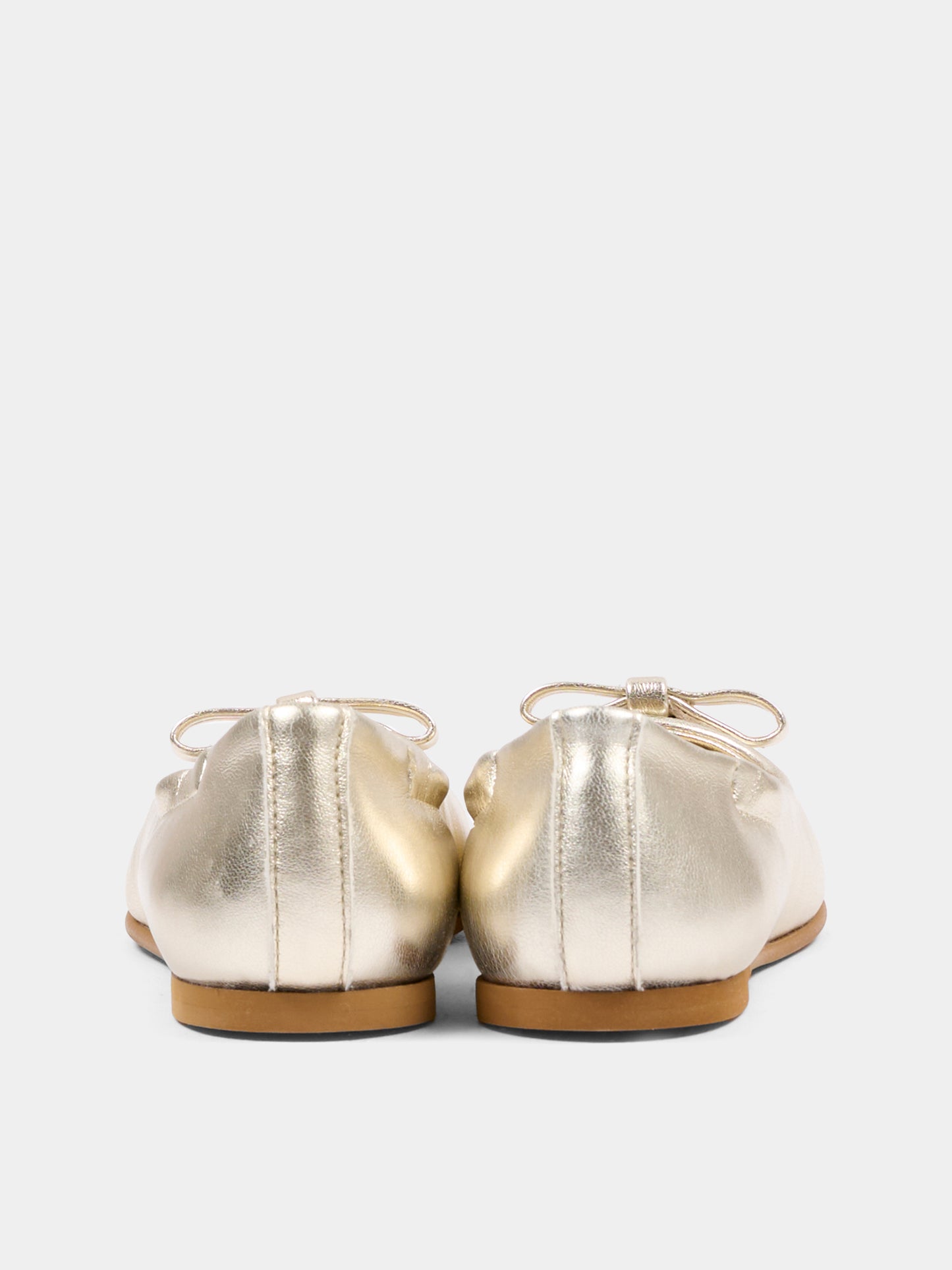 Ballerine oro per bambina con fiocco,Tommy Hilfiger Junior,T4A3 34415 0504514