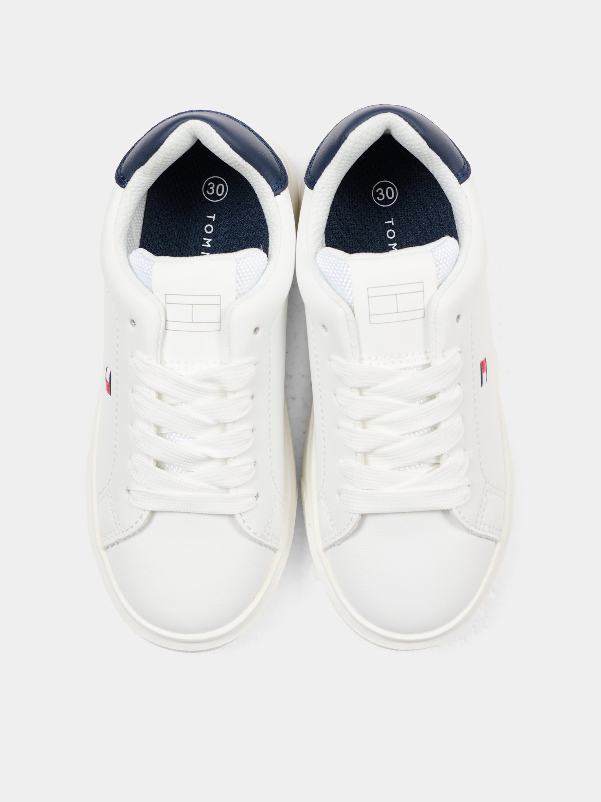 Sneakers bianche per bambino con logo,Tommy Hilfiger Junior,T3X9 34350 1355X336