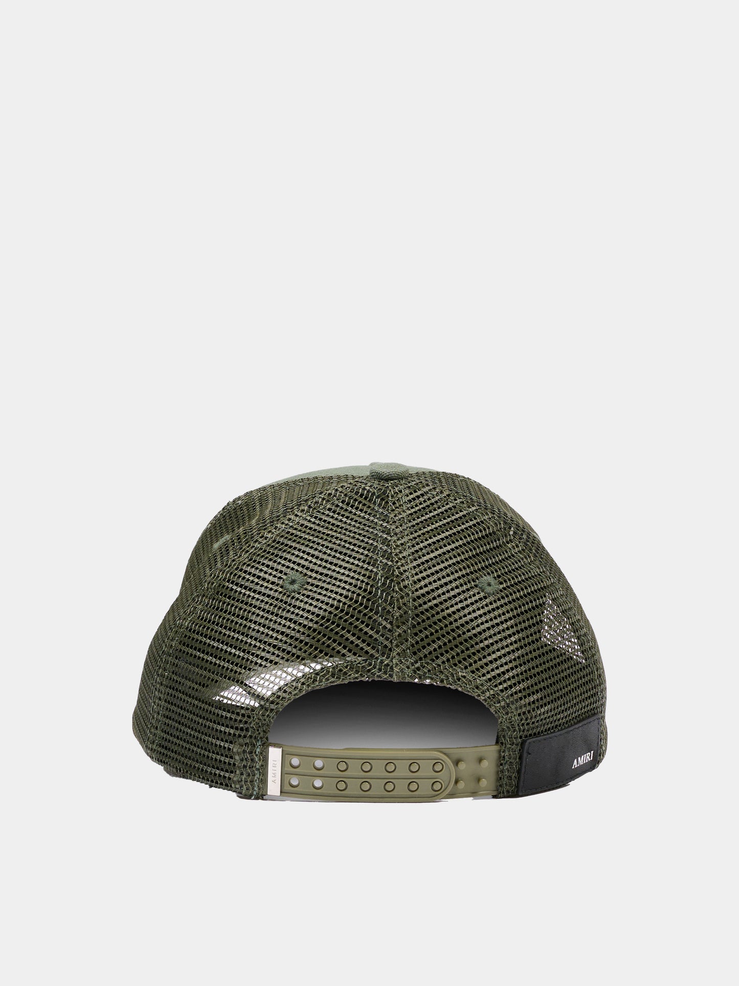 Cappello con visiera verde per bambini con ricamo,Amiri,ACSAHE1001 DARK SAGE