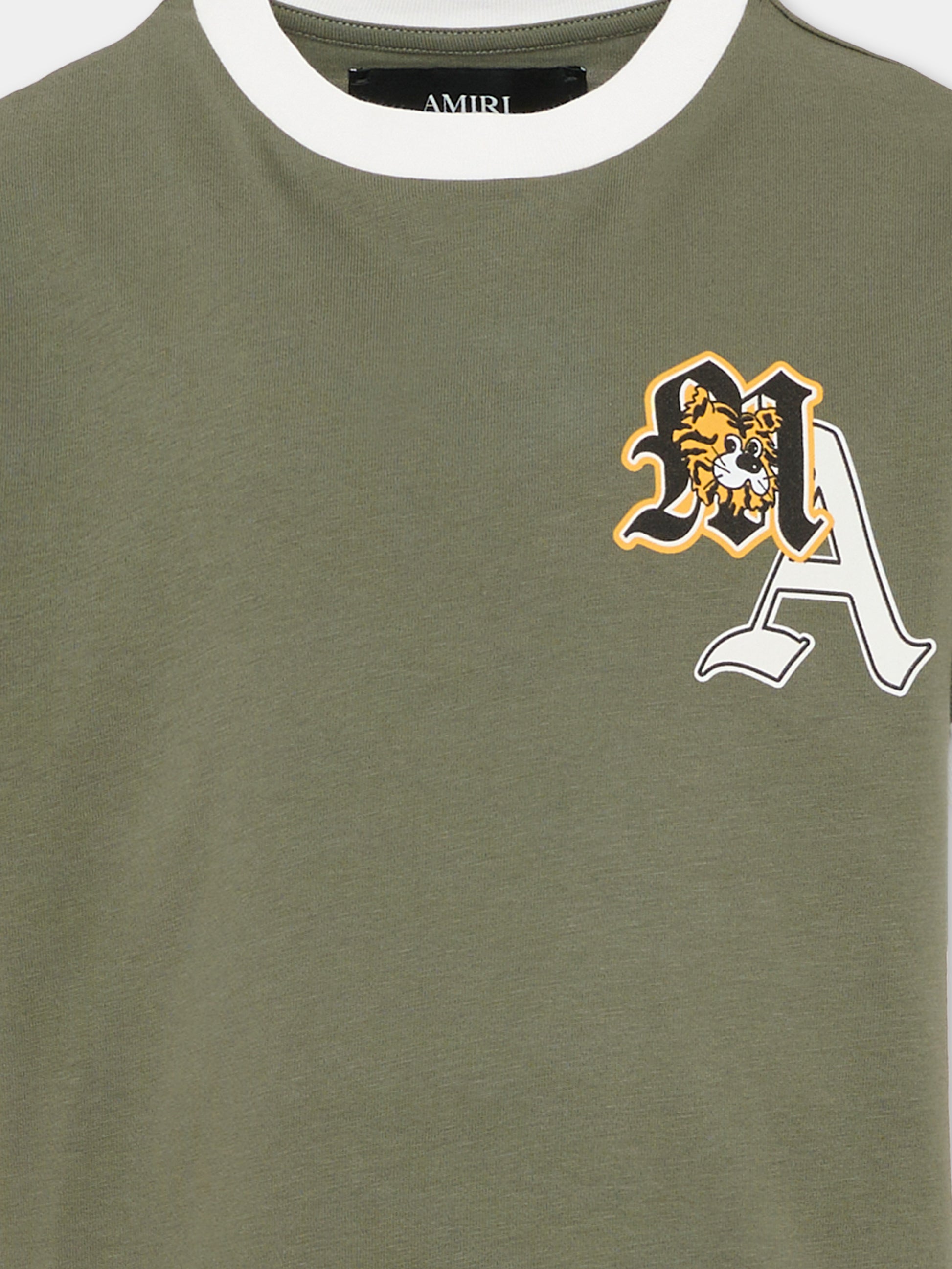 T-Shirt verde per bambini con stampa,Amiri,ACTOJR1005 DARK SAGE