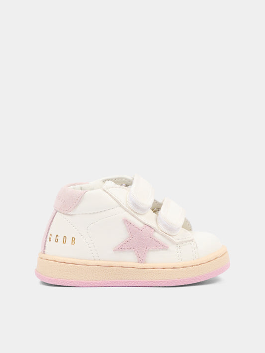 Sneakers bianche June Ballstar per neonata e bambina con logo,Golden Goose,GJF00386 F005301 11202