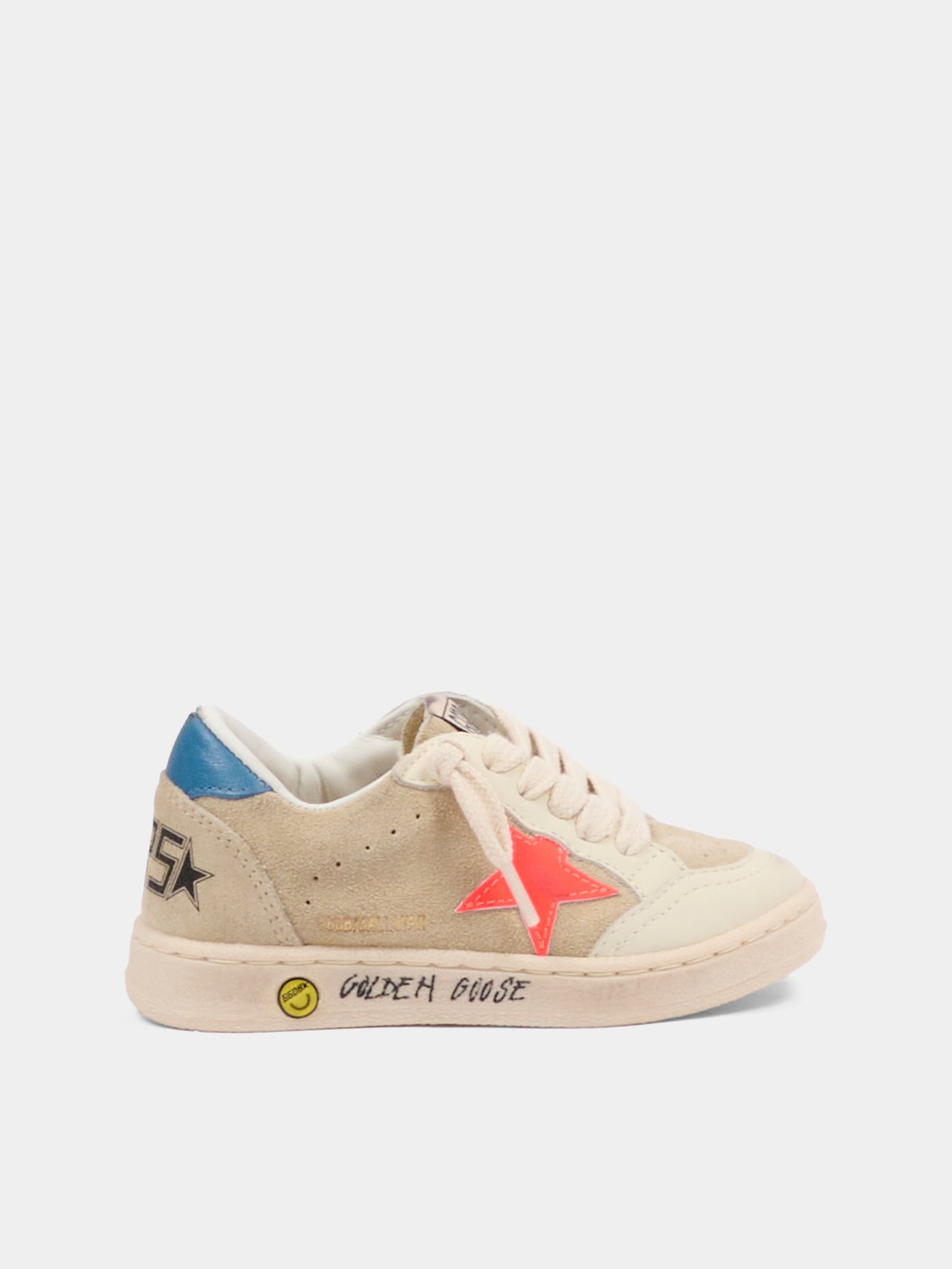 Sneakers Ball Star multicolor per bambino con logo,Golden Goose,GJF00439 F008050 15863