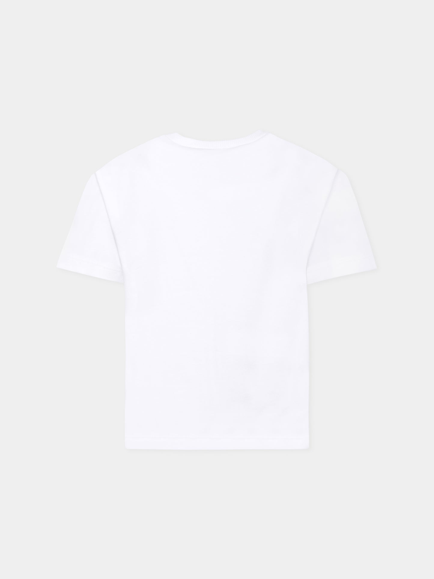 T-shirt bianca per bambini con orso e cani,J.o. Milano X Coccolebimbi,676A1