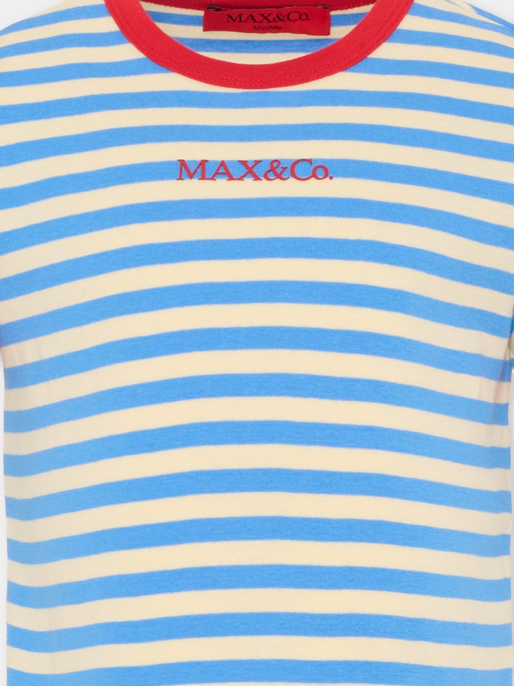 T-shirt multicolor per bambina con logo,Max&co,MX0285 MX046 MX805