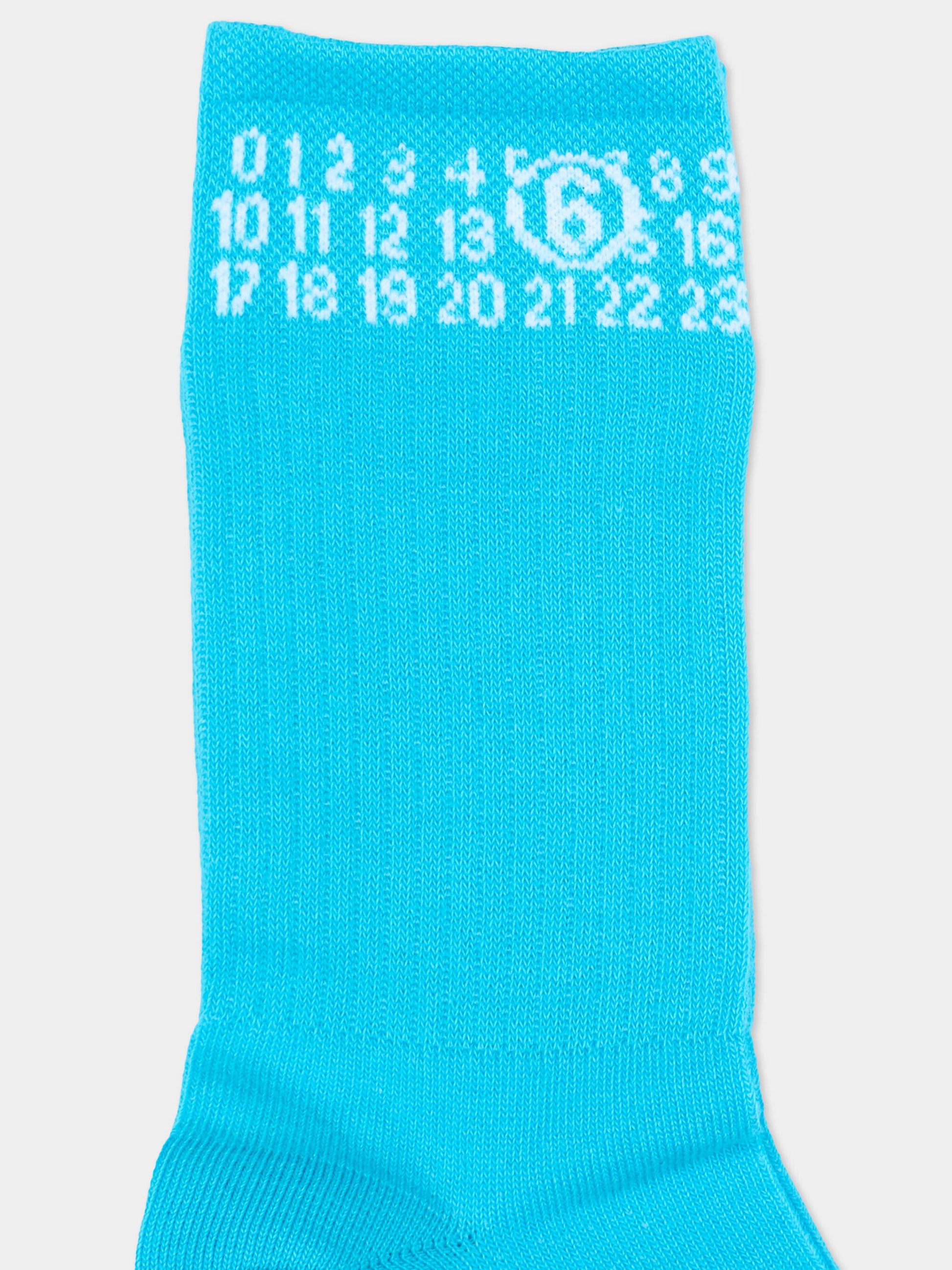 Calzini azzurri per bambino con logo,Mm6 Maison Margiela,M60571 MM045 M6809