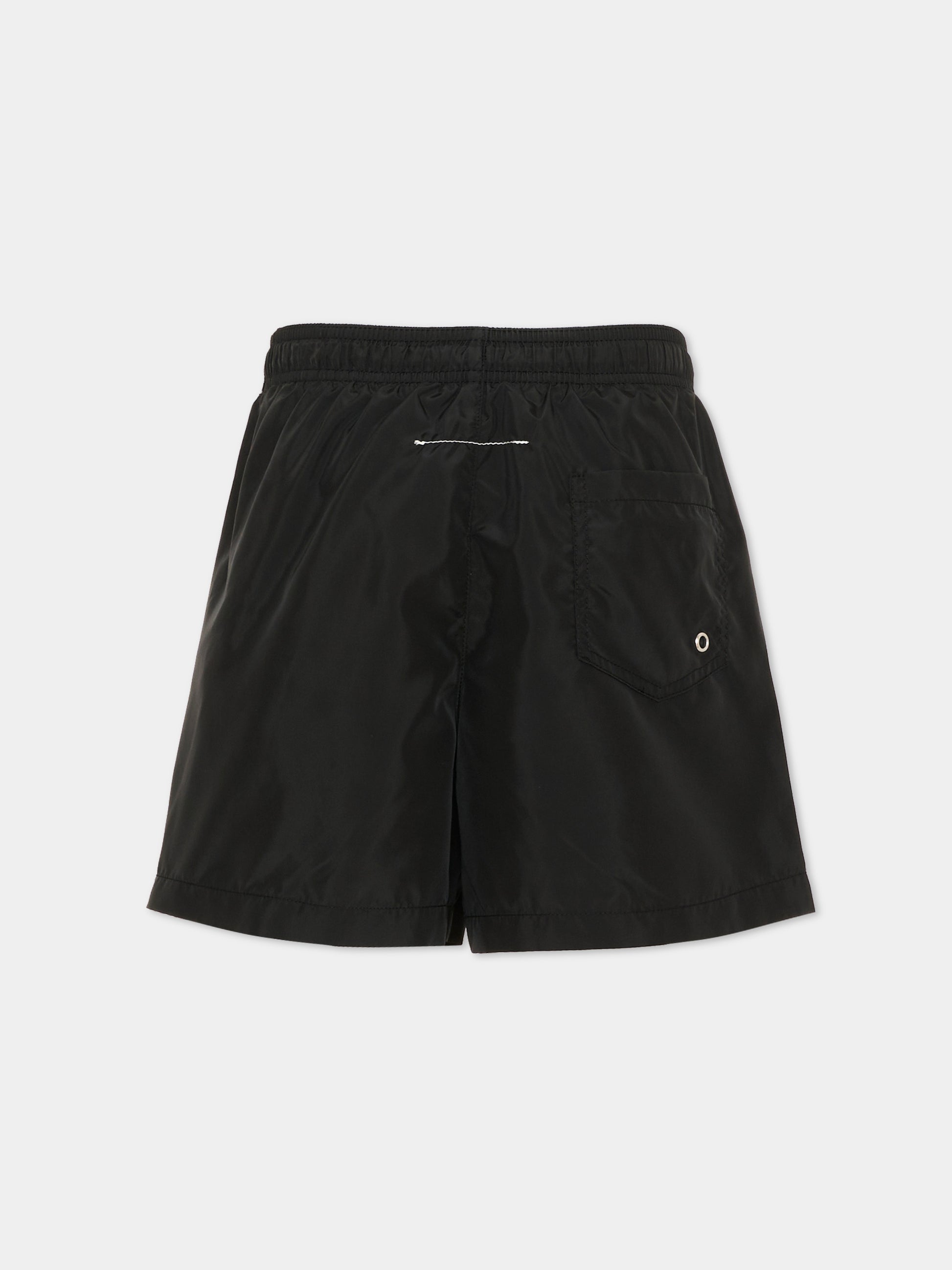 Boxer mare nero per bambino con logo numerico,Mm6 Maison Margiela,M60813 MM01Z M6900