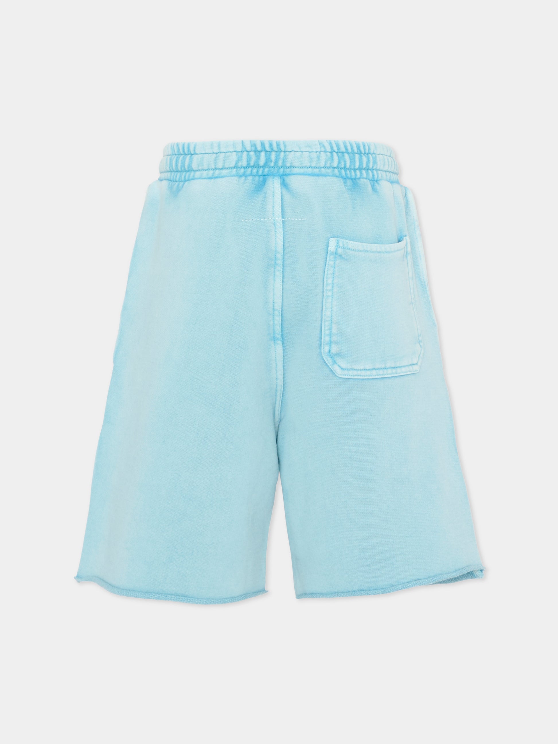 Shorts sportivi azzurri per bambino,Mm6 Maison Margiela,M60967 MM07L M6809