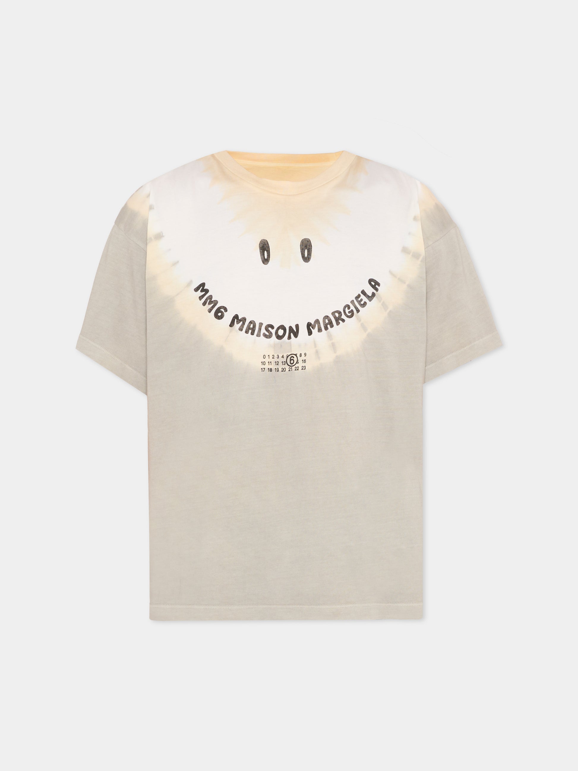 T-shirt multicolor per bambini con smile,Mm6 Maison Margiela,M61013 MM07N M6C46