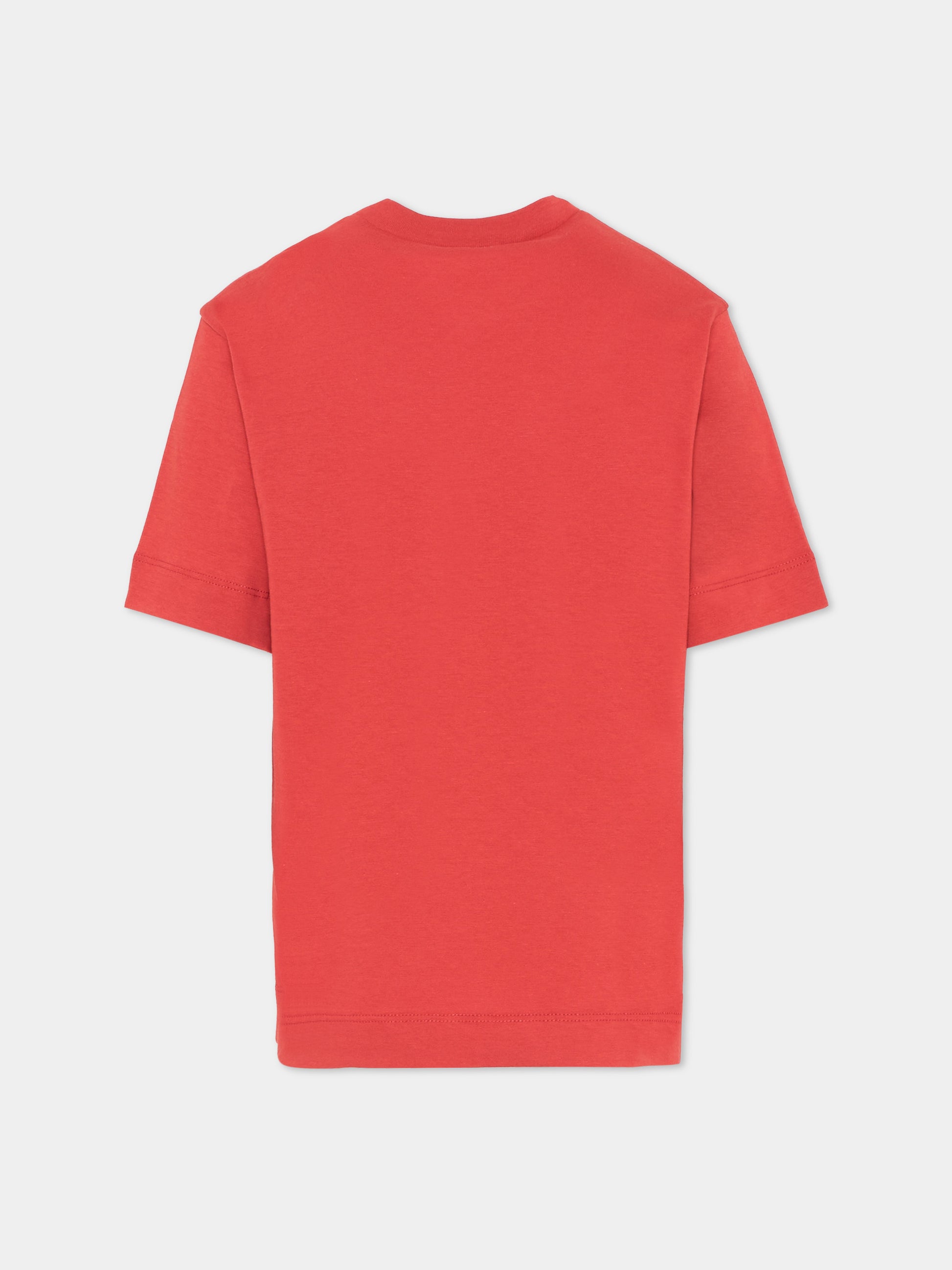 T-shirt rossa per bambini con logo nero,Marni Kids,M002MV M00RF 0M435